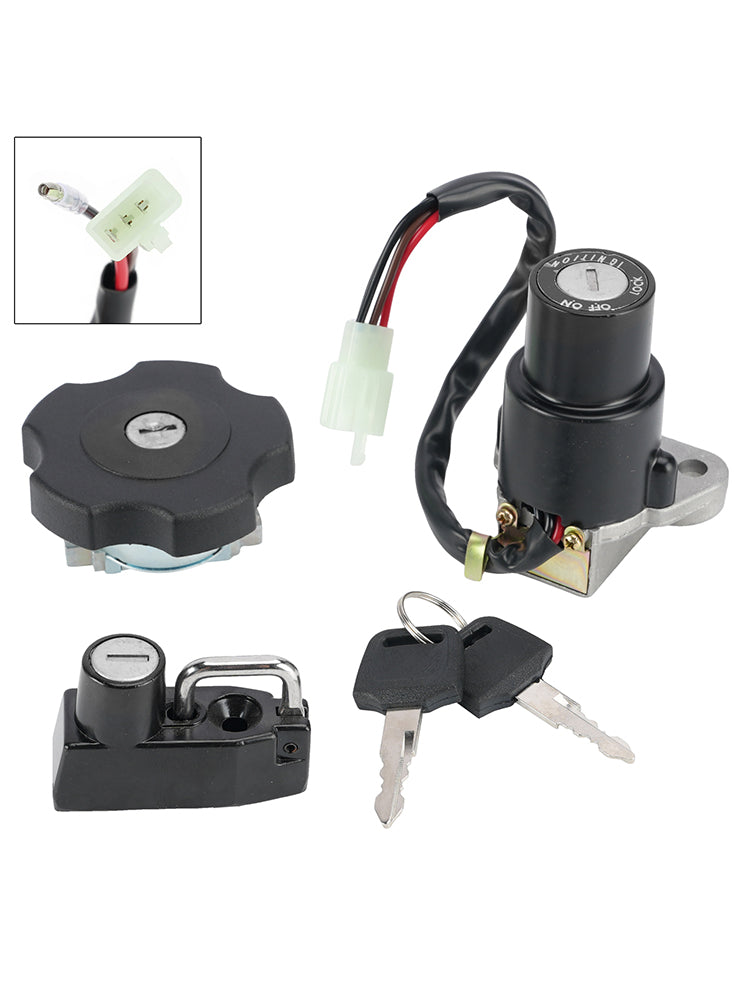 91-94 Yamaha XT 600K XT600 4-Wire Ignition Switch Fuel Cap Helmet Lock Set