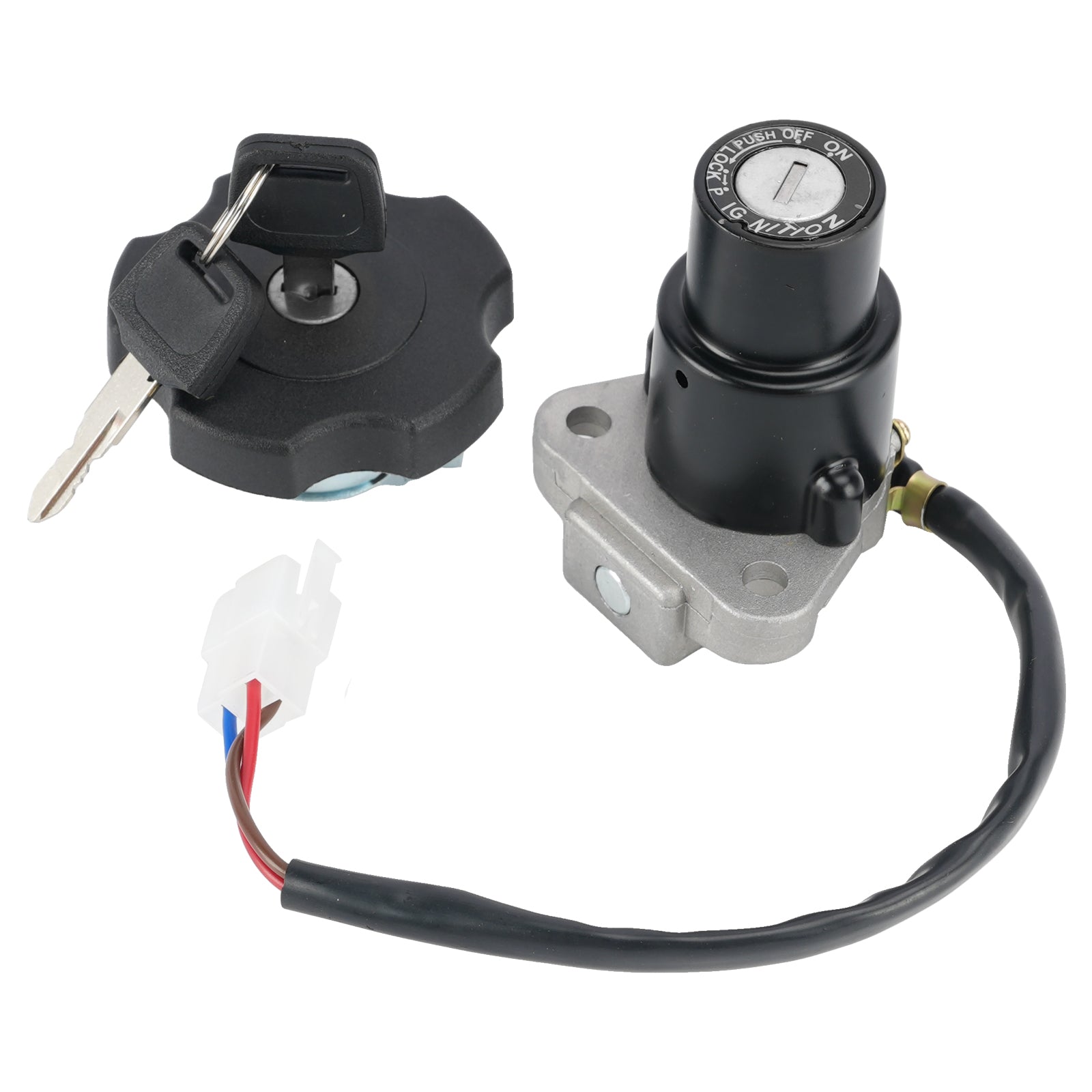 1984-1985/1989-1990 Yamaha FJ600 3-Wire Ignition Switch Fuel Cap Lock Set