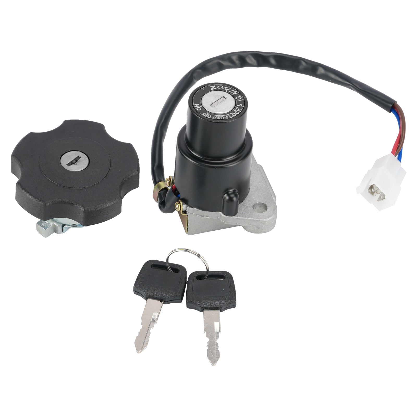 1984-1985/1989-1990 Yamaha FJ600 3-Wire Ignition Switch Fuel Cap Lock Set