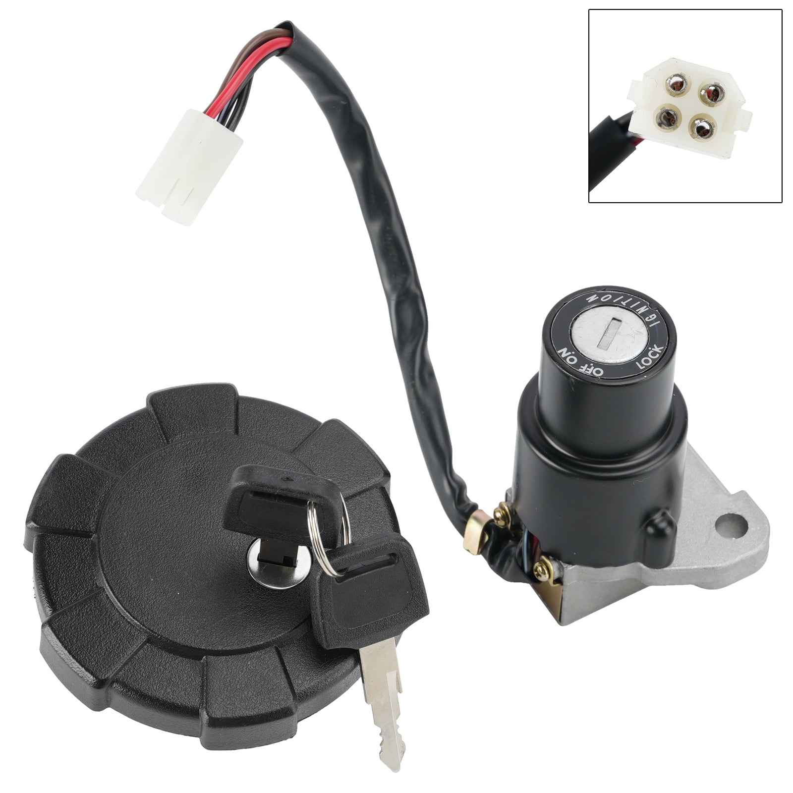 4-draads 1985-1986 Yamaha XT250 XT350 contactschakelaar tankdopslotset