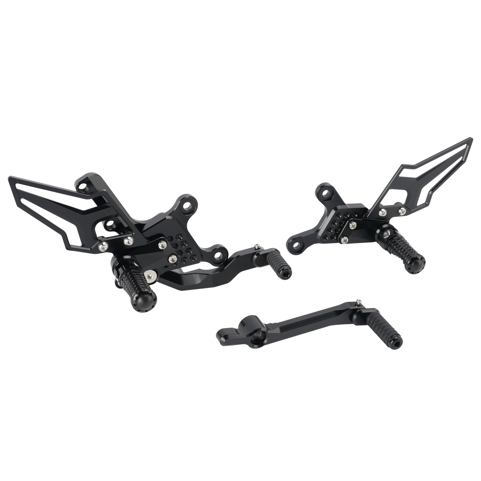 2024-2026 Yamaha MT09 MT-09 Racing Pedaleiras traseiras ajustáveis ​​pretas
