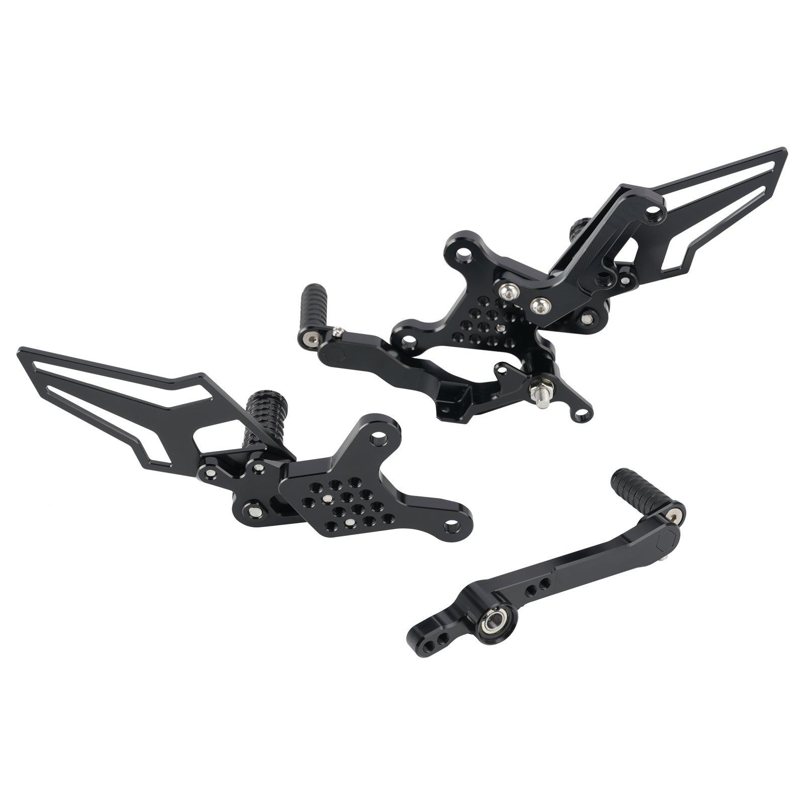 2024-2026 Yamaha MT09 MT-09 Racing Pedaleiras traseiras ajustáveis ​​pretas