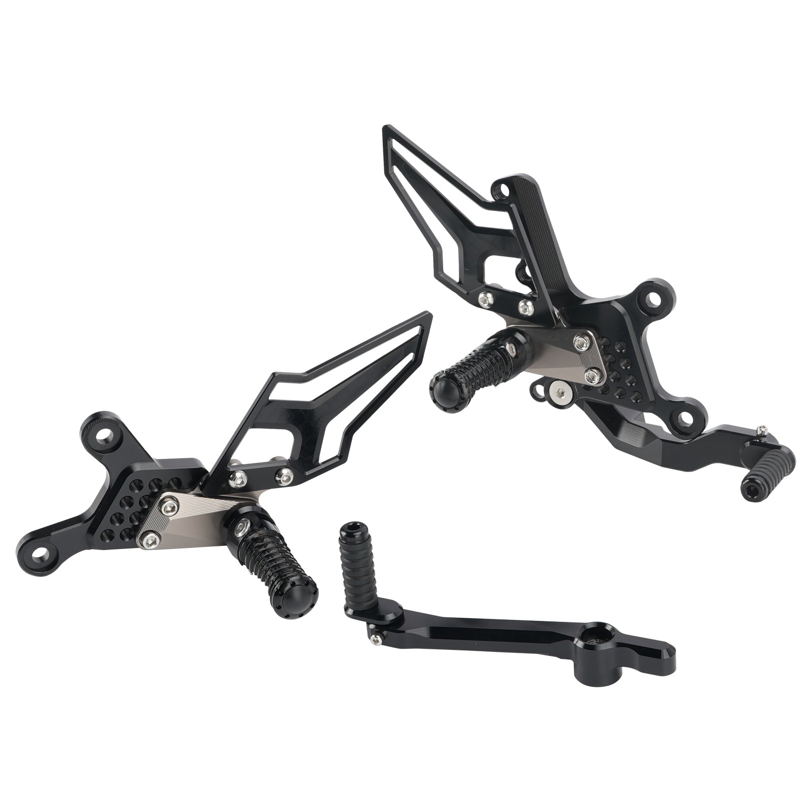 2024-2026 Yamaha MT09 MT-09 Racing Pedaleiras traseiras ajustáveis ​​cinza