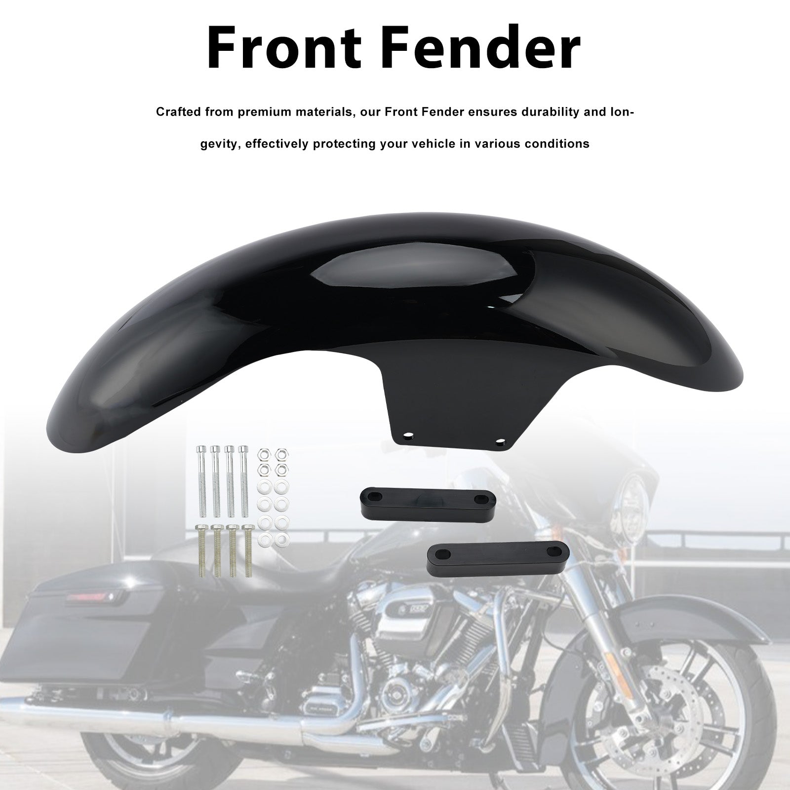 2014-2024 Touring Street Glide Road Glide 21 polegadas pára-choque dianteiro