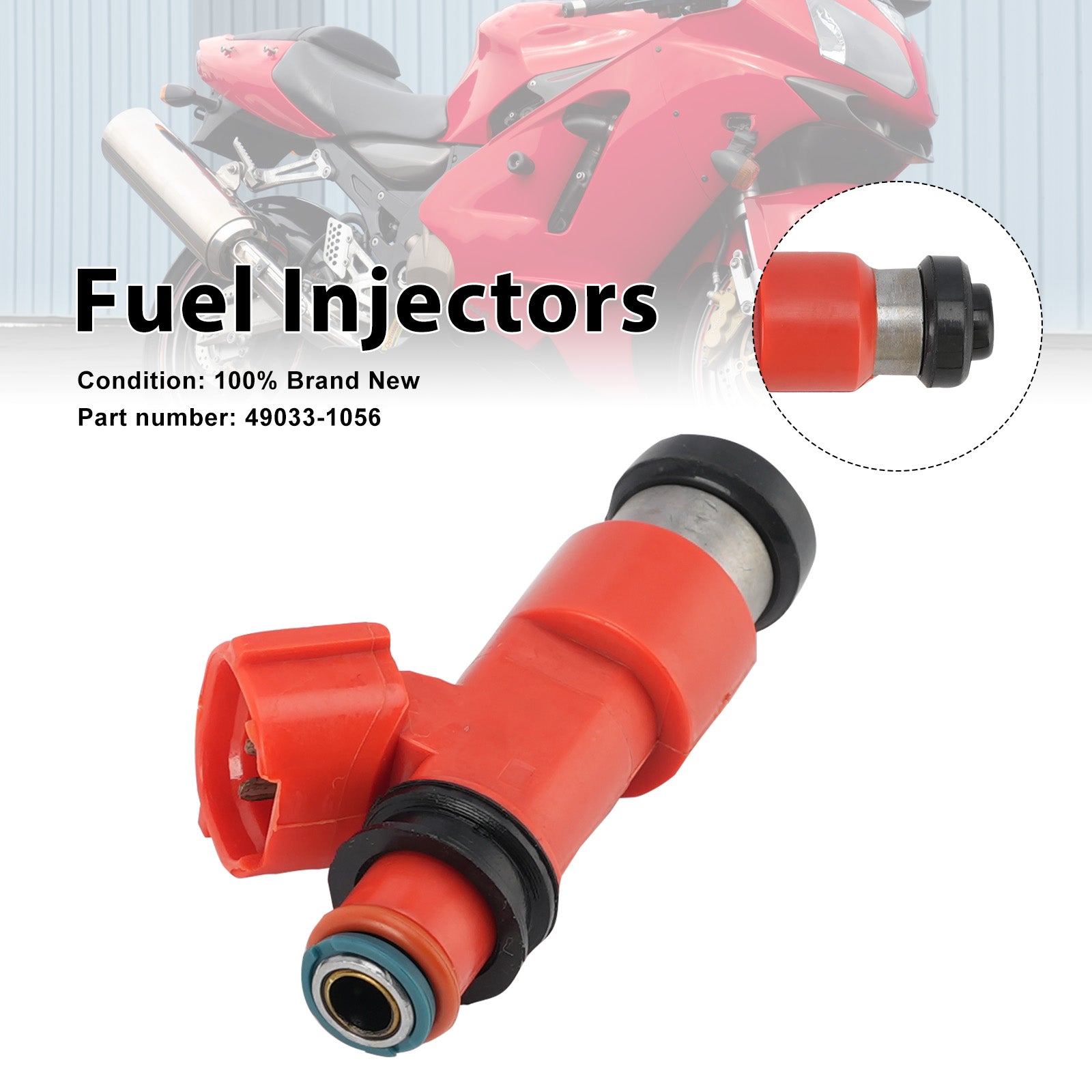 2002-2003 Kawasaki Ninja ZX12R ZX1200 Wtryskiwacze paliwa 49033-1056