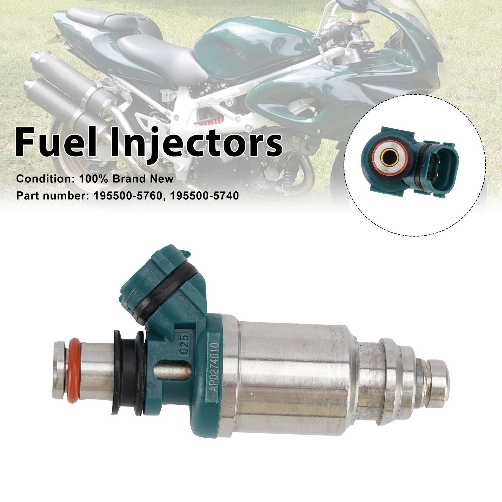 98-03 Suzuki TL1000 RSV1000 Fuel Injectors 195500-5760 195500-5740