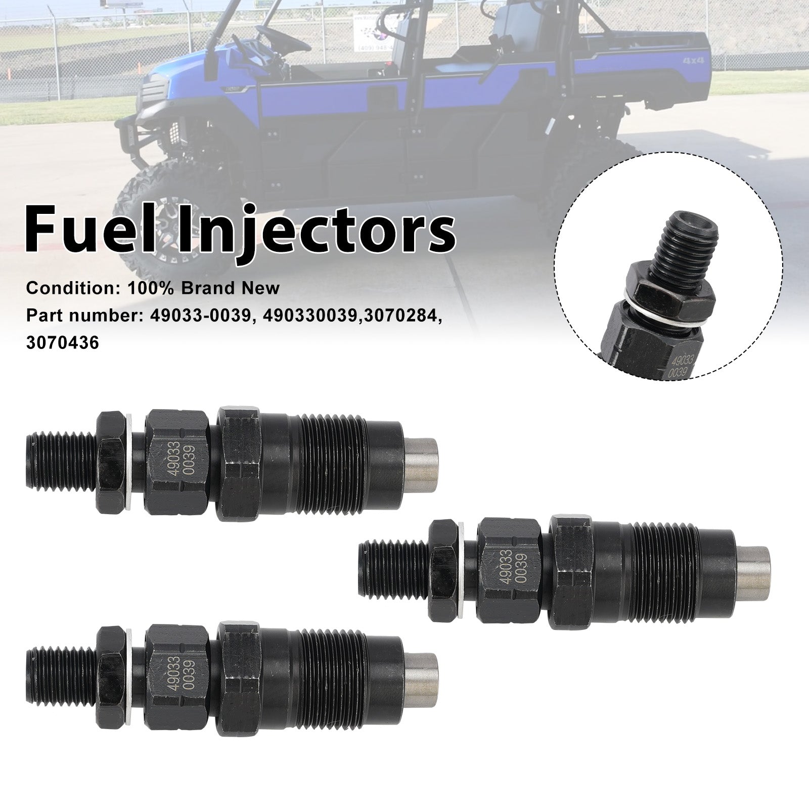 Injecteurs de carburant Kawasaki KAF1000 Polaris UTV 49033 – 0039, 3 pièces, 3070284 3070436