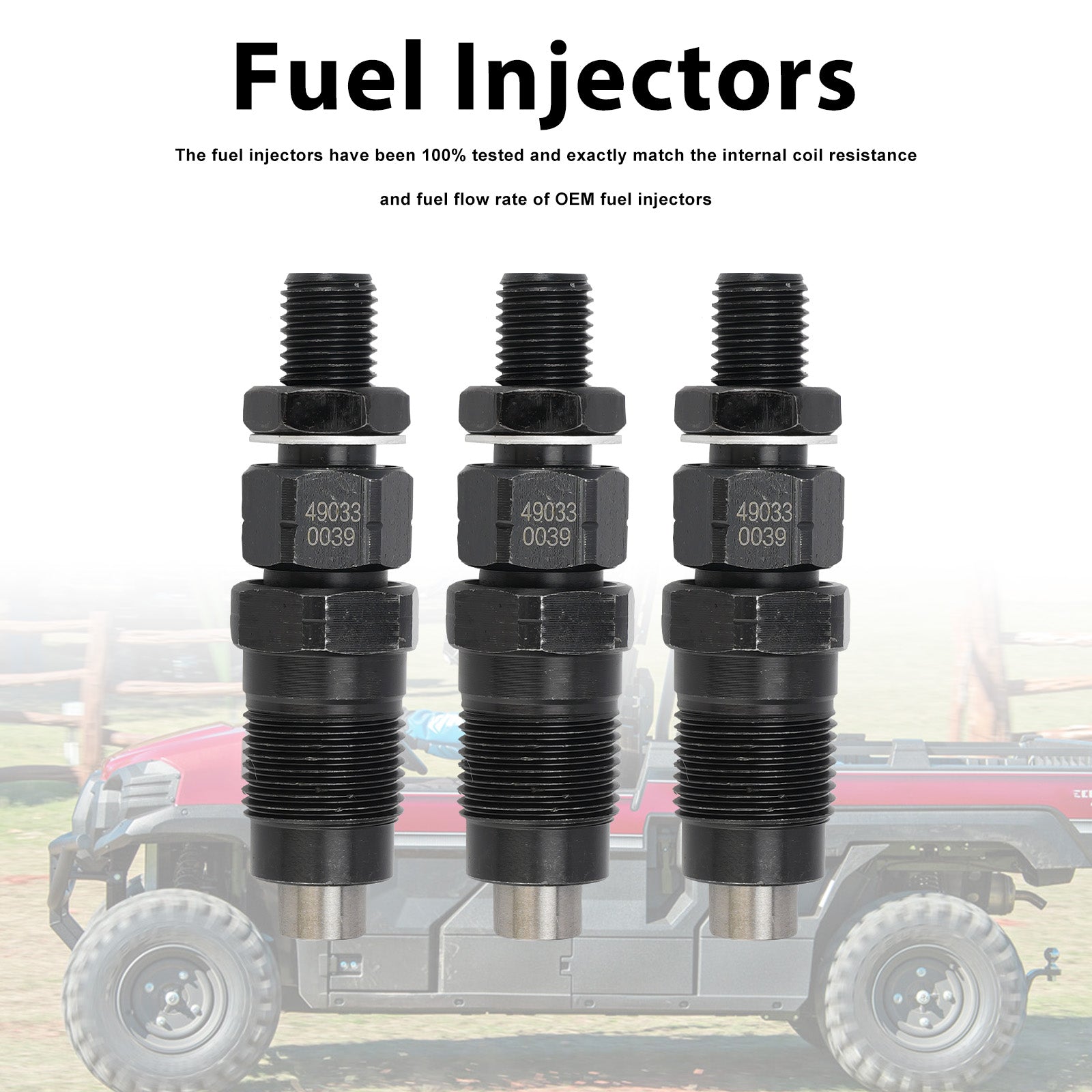 Injecteurs de carburant Kawasaki KAF1000 Polaris UTV 49033 – 0039, 3 pièces, 3070284 3070436
