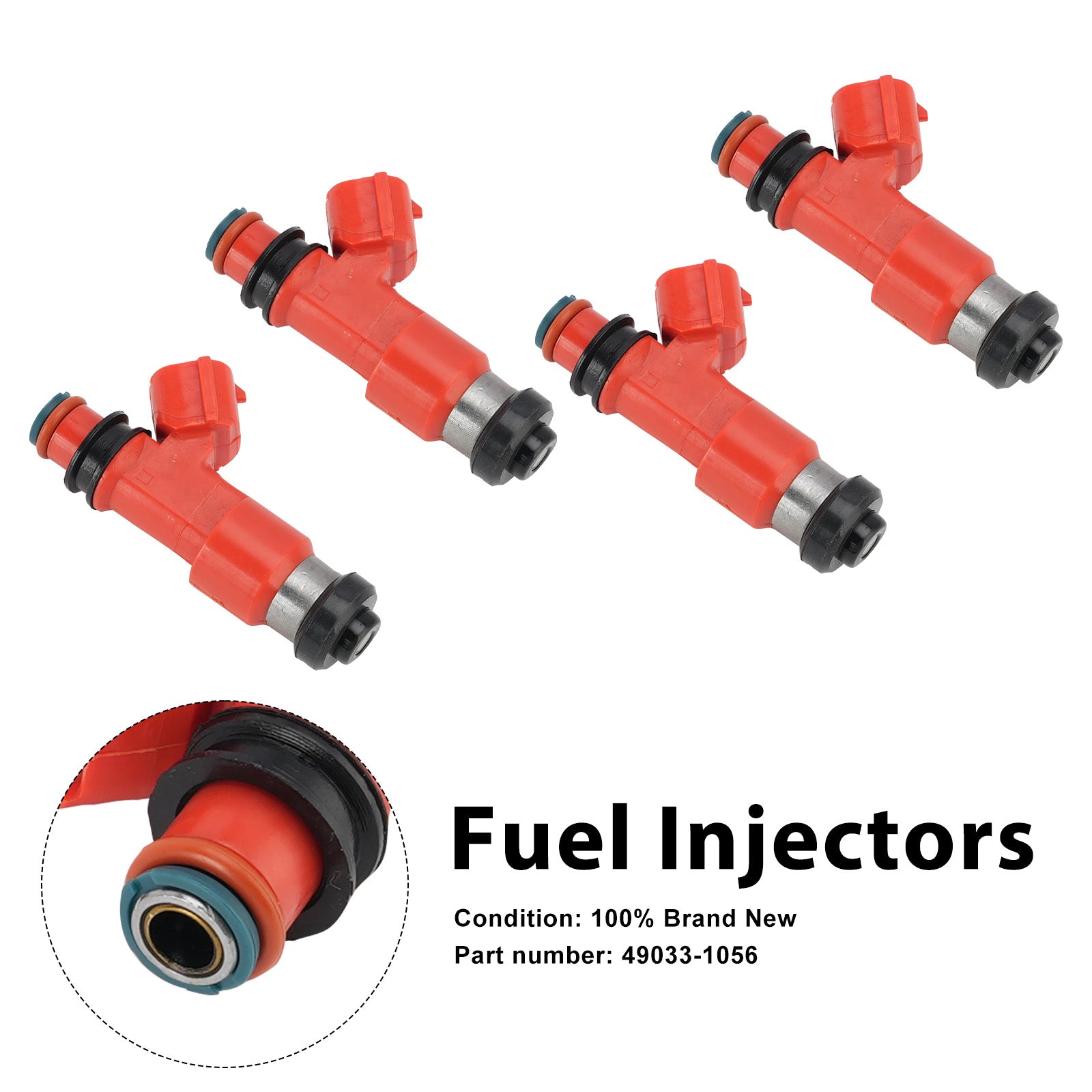 4PC 2002-2003 Kawasaki Ninja ZX12R ZX1200 Fuel Injectors 49033-1056