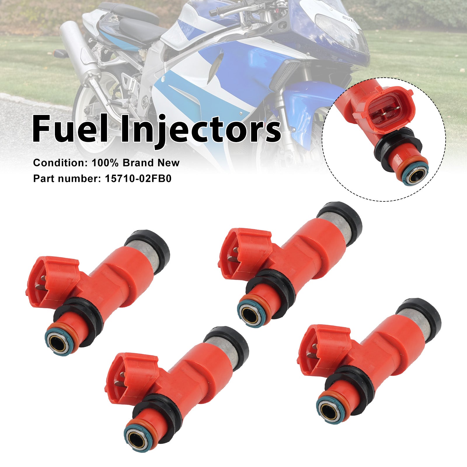 4 pièces 1998-2003 Suzuki TL1000R injecteurs de carburant 15710-02FB0