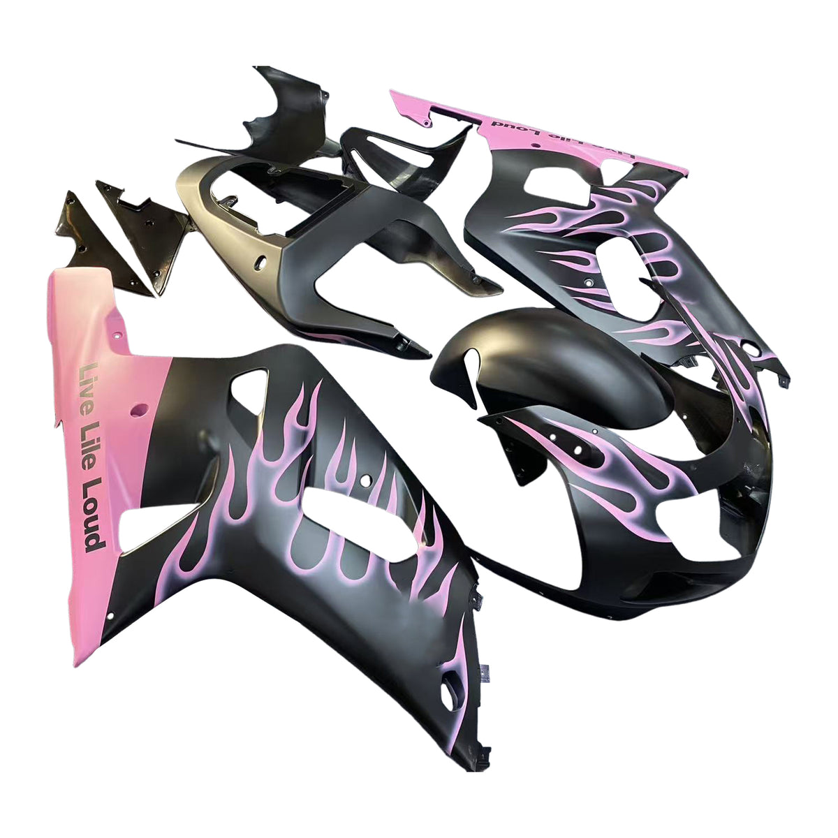 Amotopart 2001–2003 2000–2003 Suzuki GSX-R600 GSX-R750 K1 Weiß Rosa Schwarz Verkleidungsset