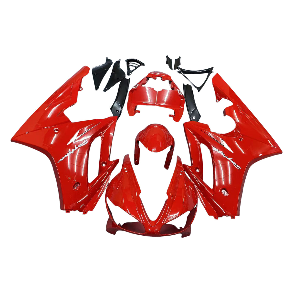 Amotopart 2009–2012 Triumph Daytona 675 Rot Schwarz Weiß Verkleidungsset