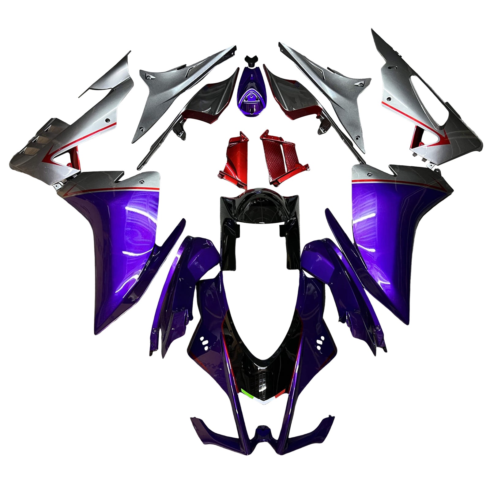 Amotopart 2016-2020 Aprilia RSV4 1000 Purple White Black Fairing Kit