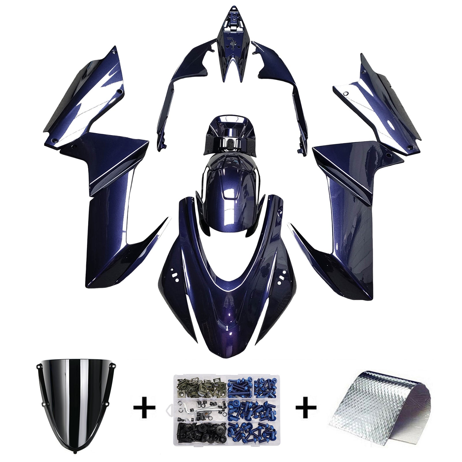 Amotopart 2020-2024 Aprilia RS 660 Blue Black White Fairing Kit