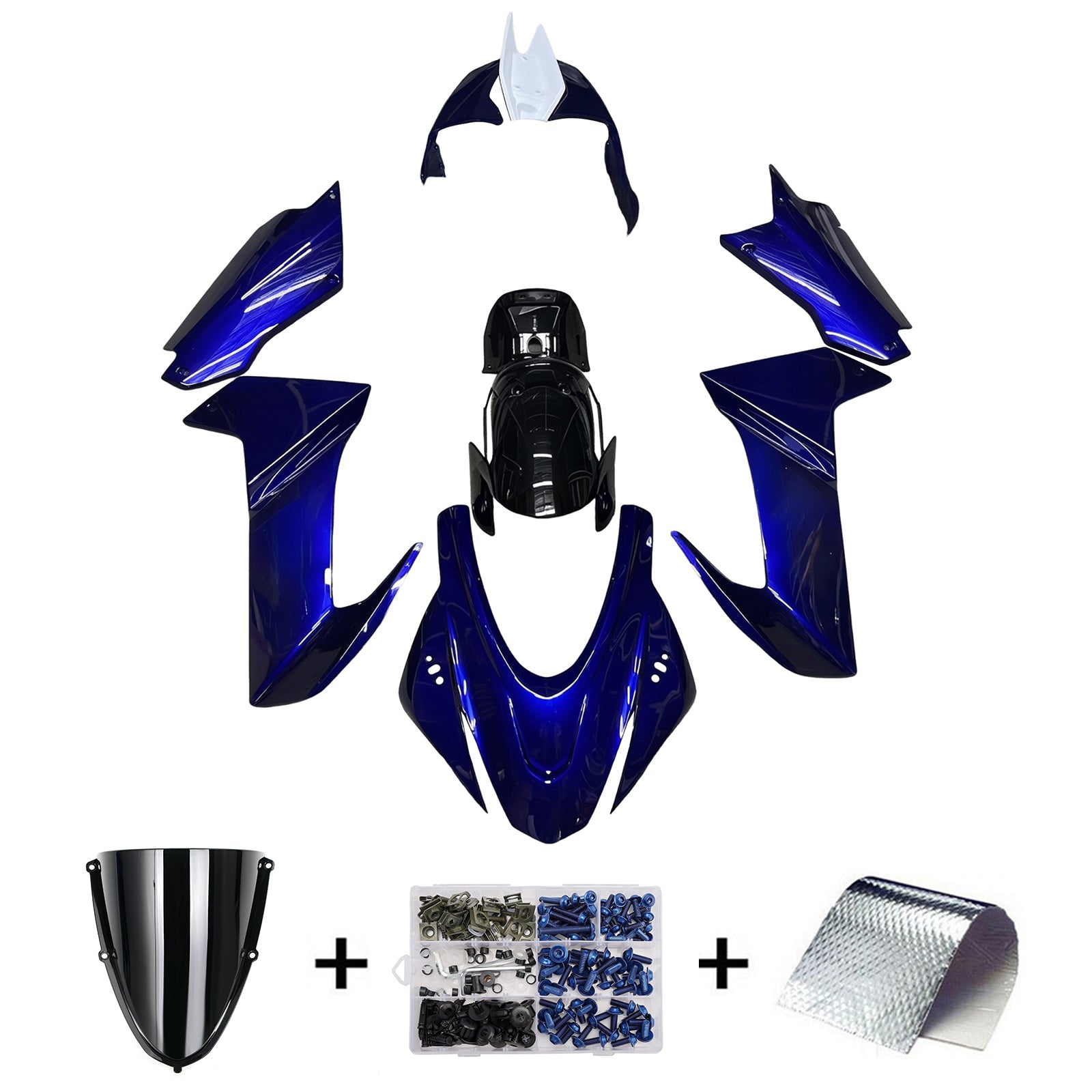 Amotopart 2020-2024 Aprilia RS 660 Black Blue Fairing Kit