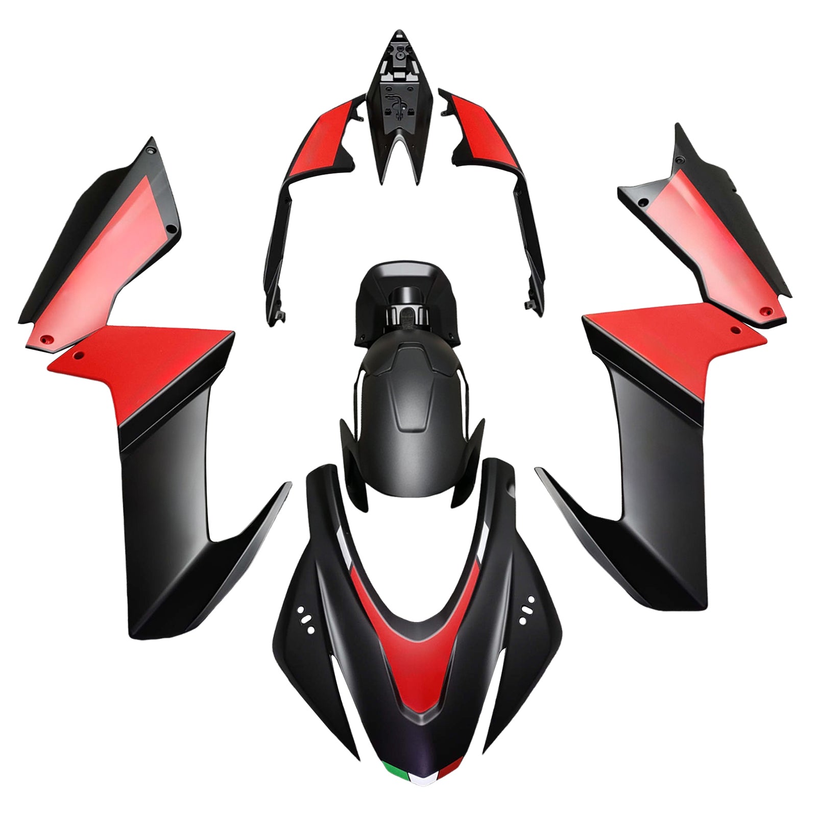 Amotopart 2020-2024 Aprilia RS 660 Black Grey Red Fairing Kit