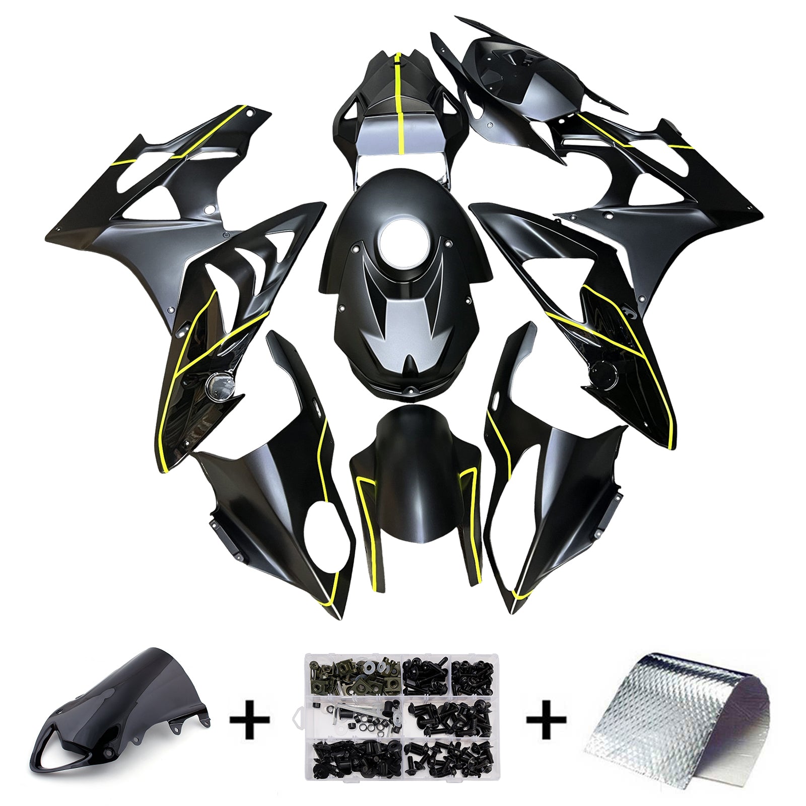 Amotopart 2009-2014 BMW S1000RR Hvid Blå Gul Sort Fairing Kit