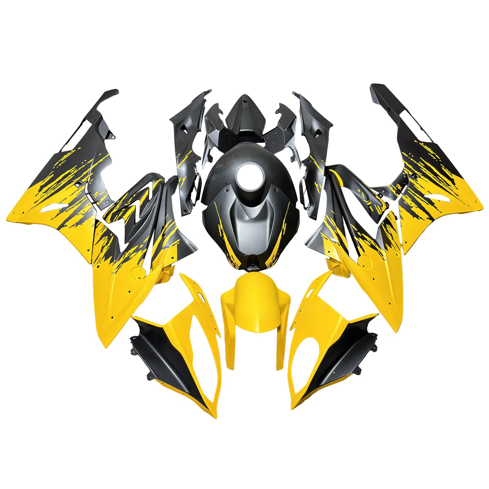 Amotopart 2015-2016 BMW S1000RR Yellow Black White Fairing Kit