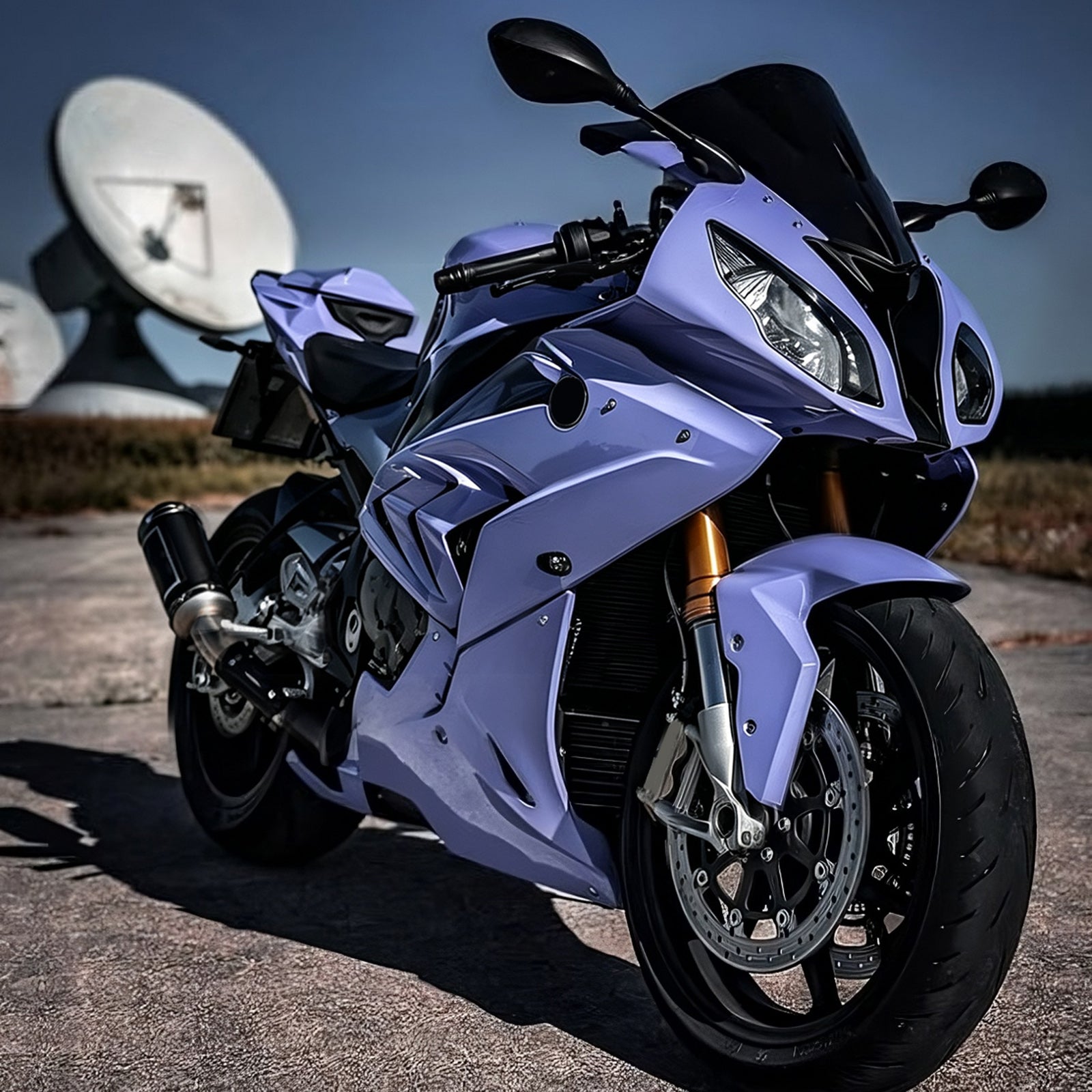 Amotopart 2015-2016 BMW S1000RR Levandulová modrá sada kapotáže