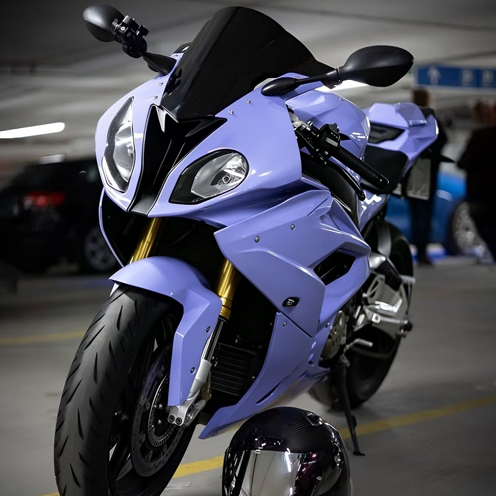 Amotopart 2015-2016 BMW S1000RR Levandulová modrá sada kapotáže