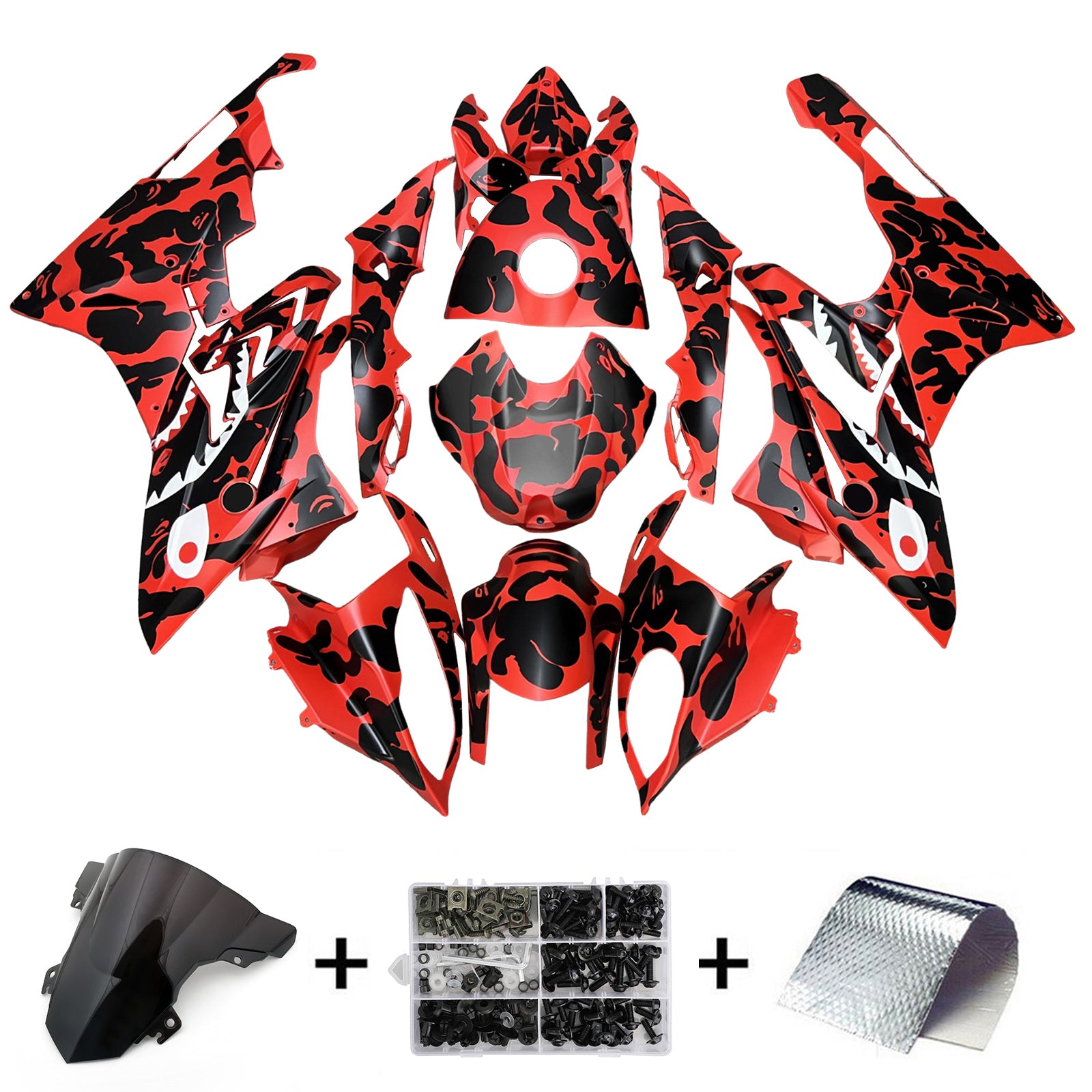 Amotopart 2015-2016 BMW S1000RR Red Black White Sada kapotáže