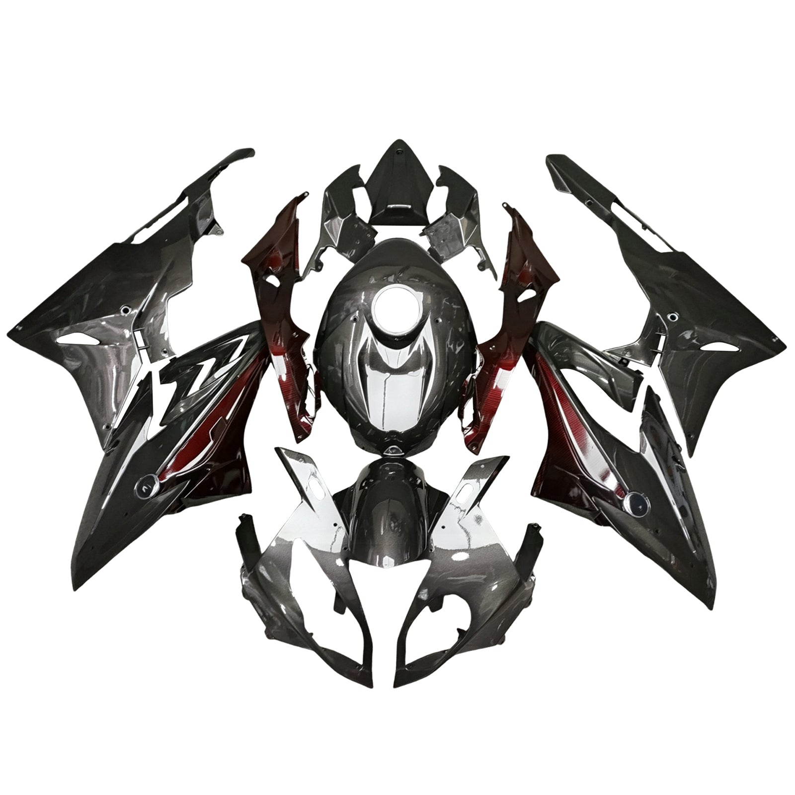 Amotopart 2015-2016 BMW S1000RR Red Black Carbon Fiber Pattern Fairing Kit