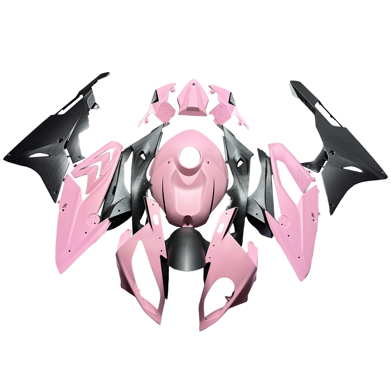 Amotopart 2015-2016 BMW S1000RR Black Pink Carbon Fiber Pattern Fairing Kit