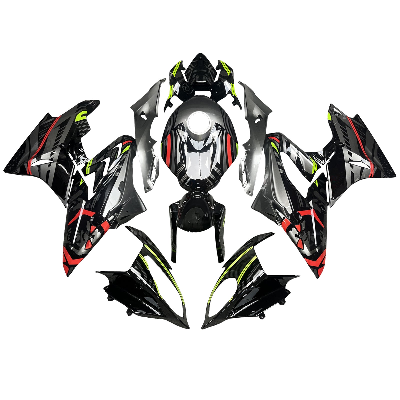 Amotopart 2017-2018 BMW S1000RR Grøn Rød Sort Hvid Blå Fairing Kit