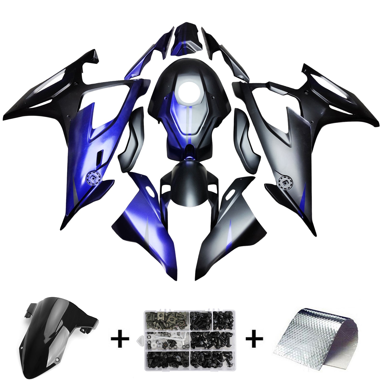 Amotopart 2019-2022 BMW M1000RR S1000RR Hvid Blå Sort Fairing Kit