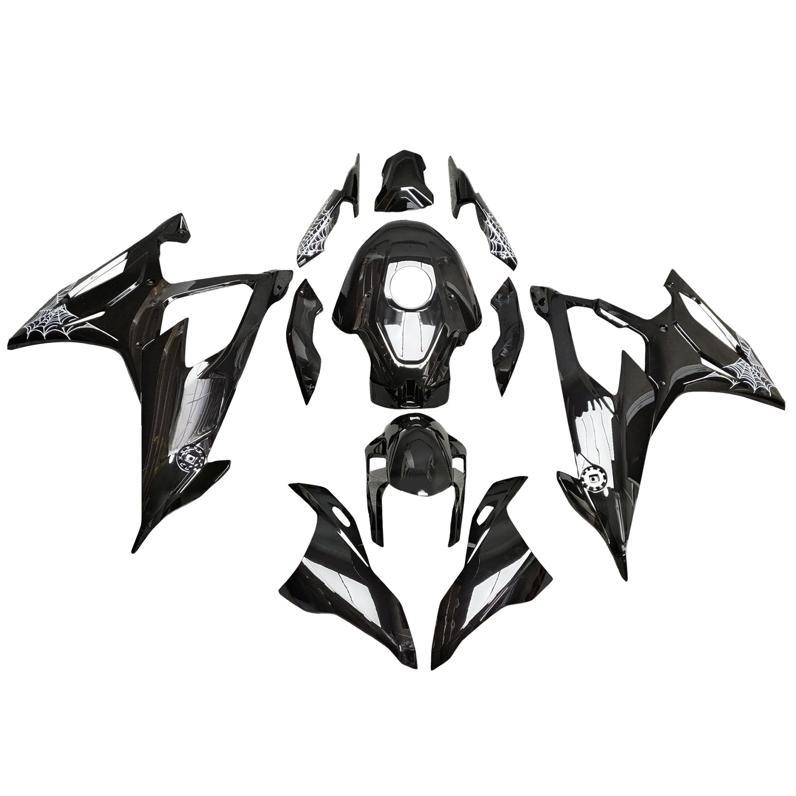 Amotopart 2019-2022 BMW M1000RR S1000RR Black White Fairing Kit