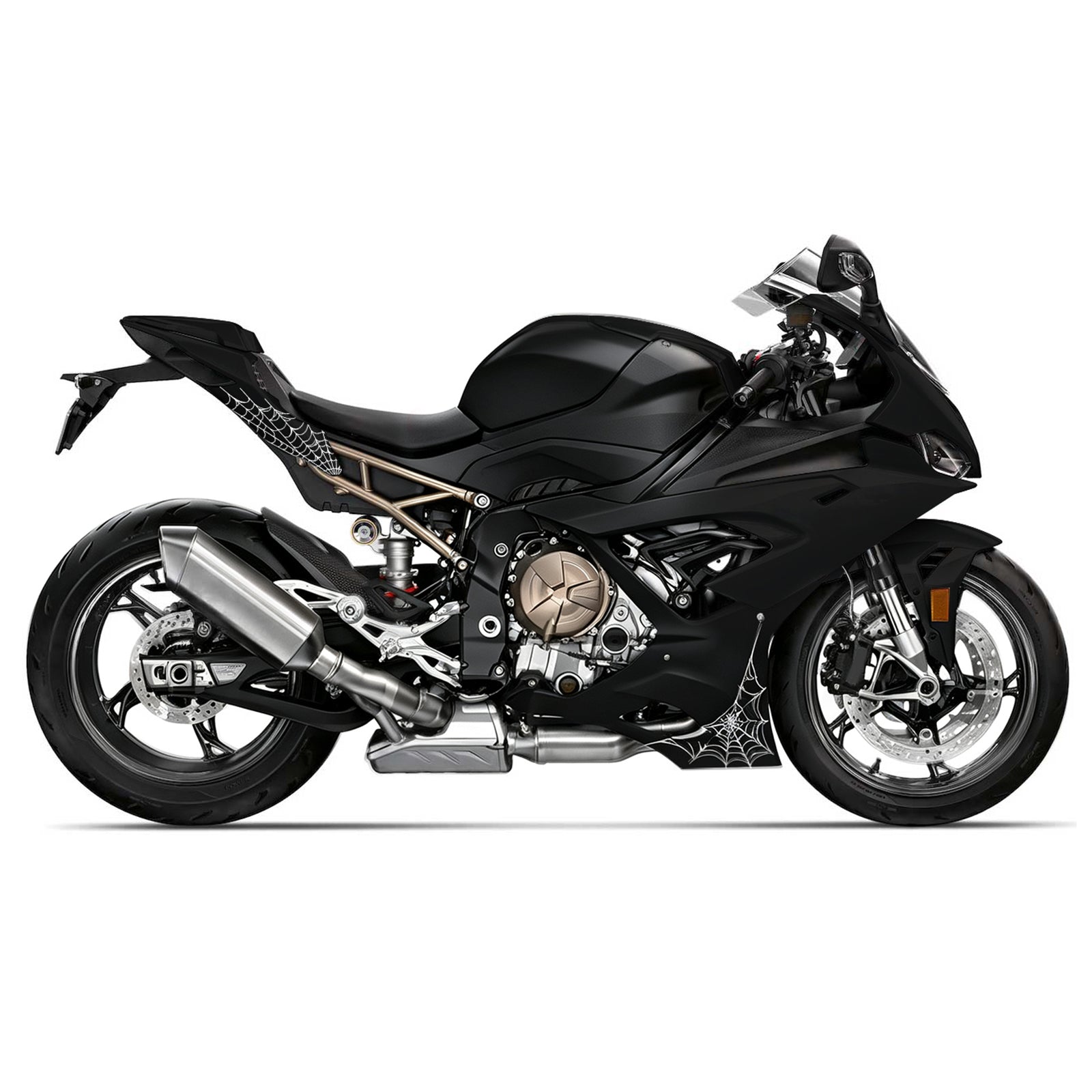 Amotopart 2019-2022 BMW M1000RR S1000RR Black White Fairing Kit