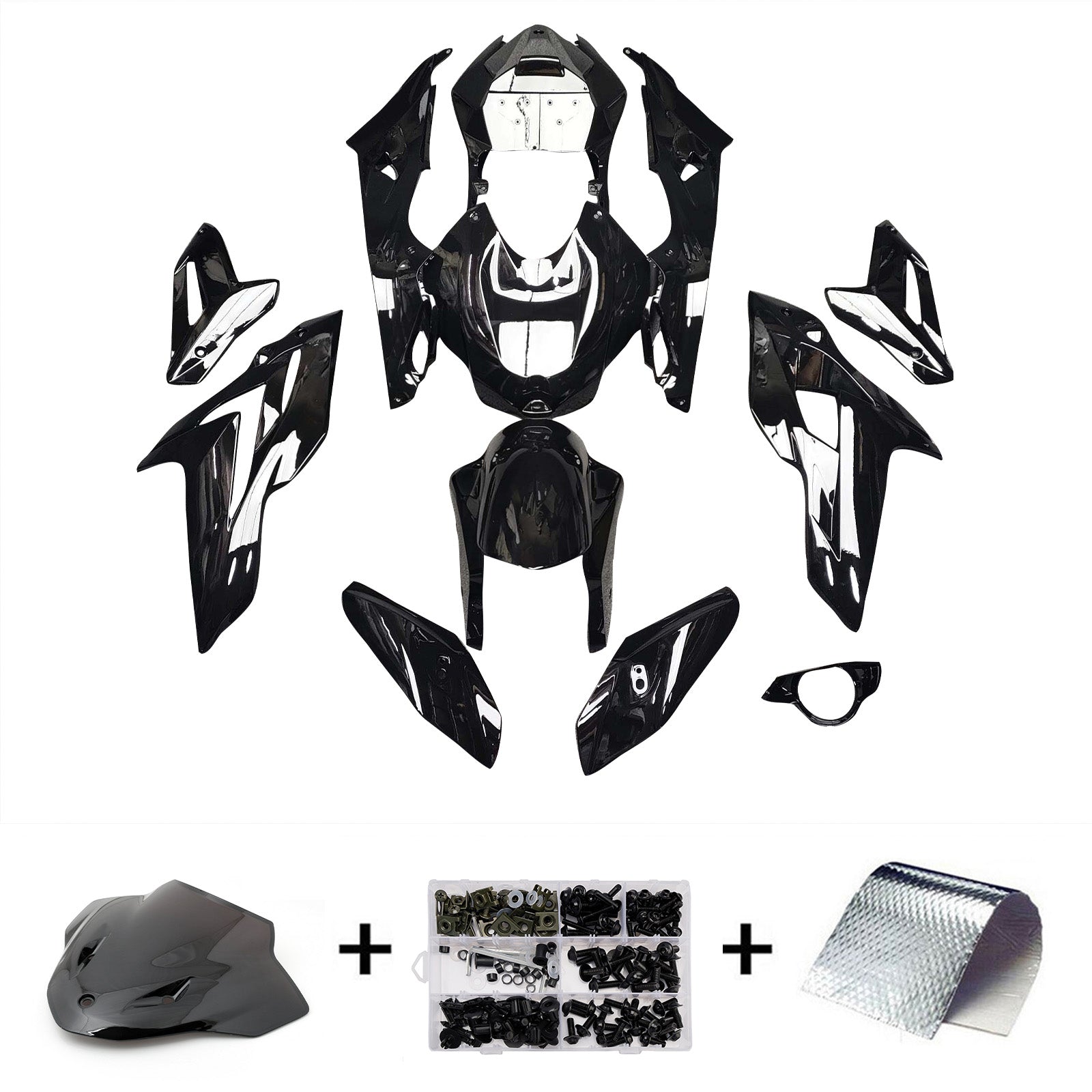 Amotopart 2014-2016 BMW S1000R Black Fairing Kit
