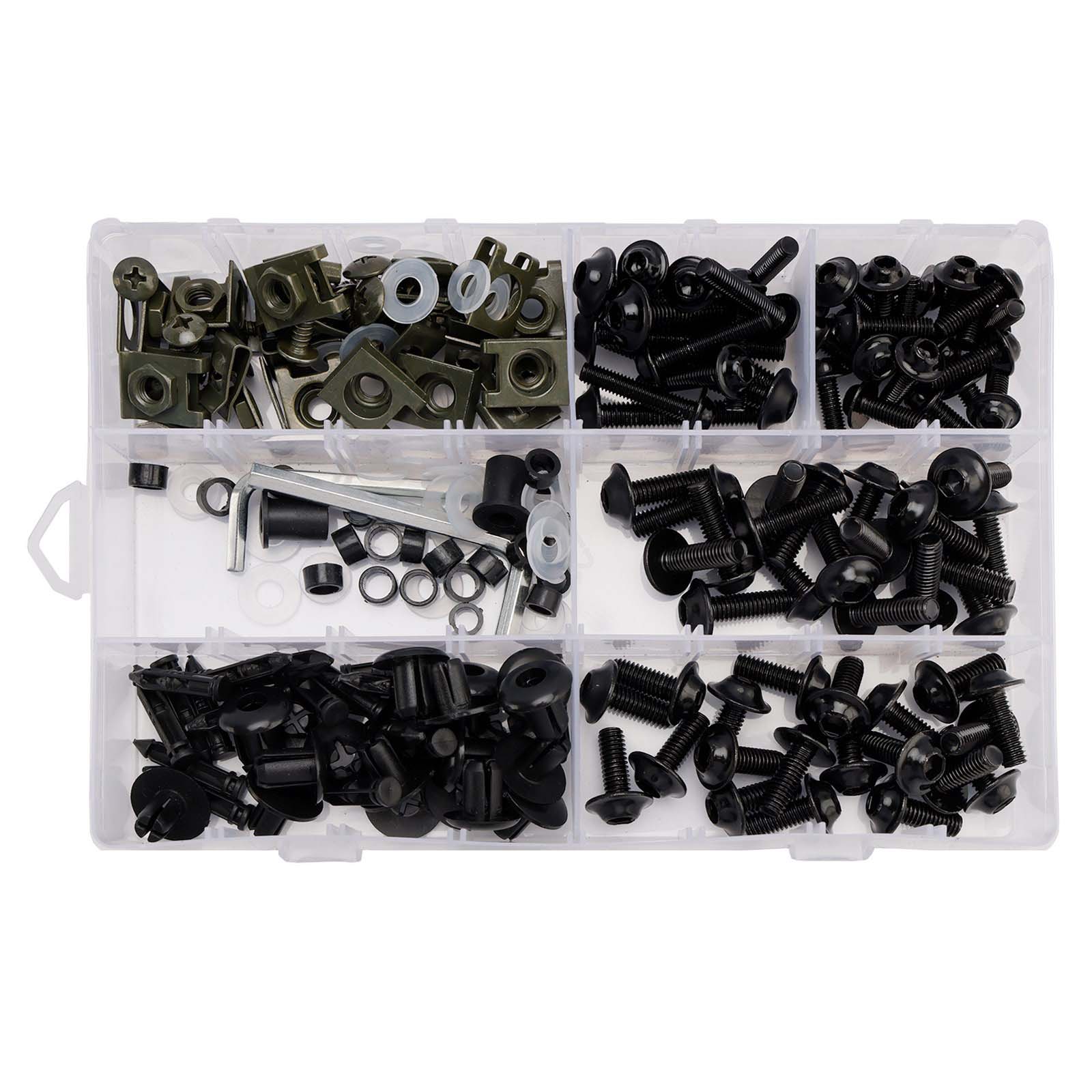 Amotopart 2023–2024 BMW S1000RR Schwarz-Rotes Carbonfaser-Muster-Verkleidungsset