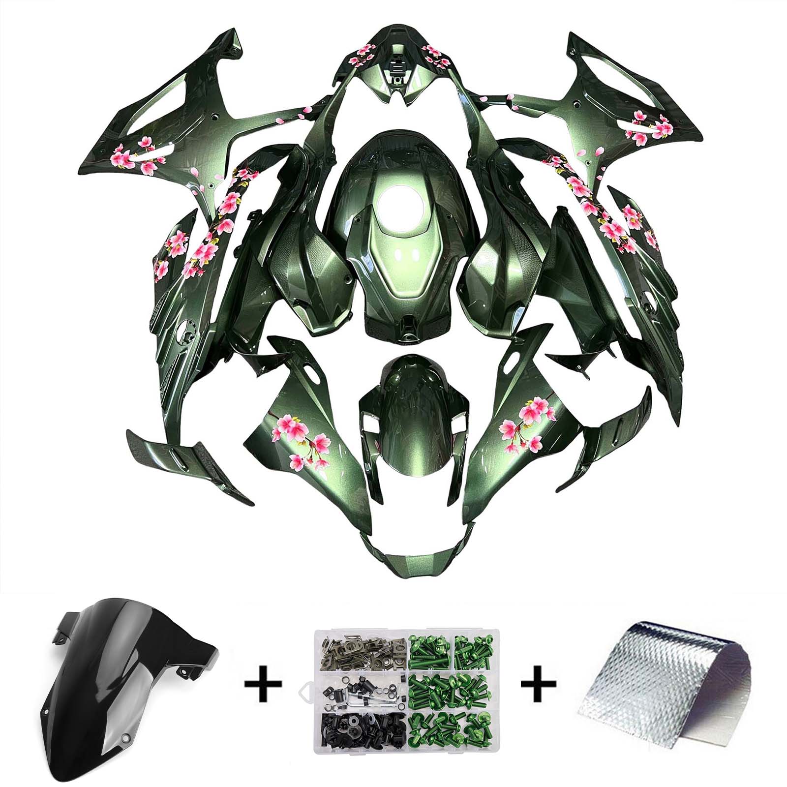 Amotopart 2023-2024 BMW S1000RR Pink Black Green White Fairing Kit