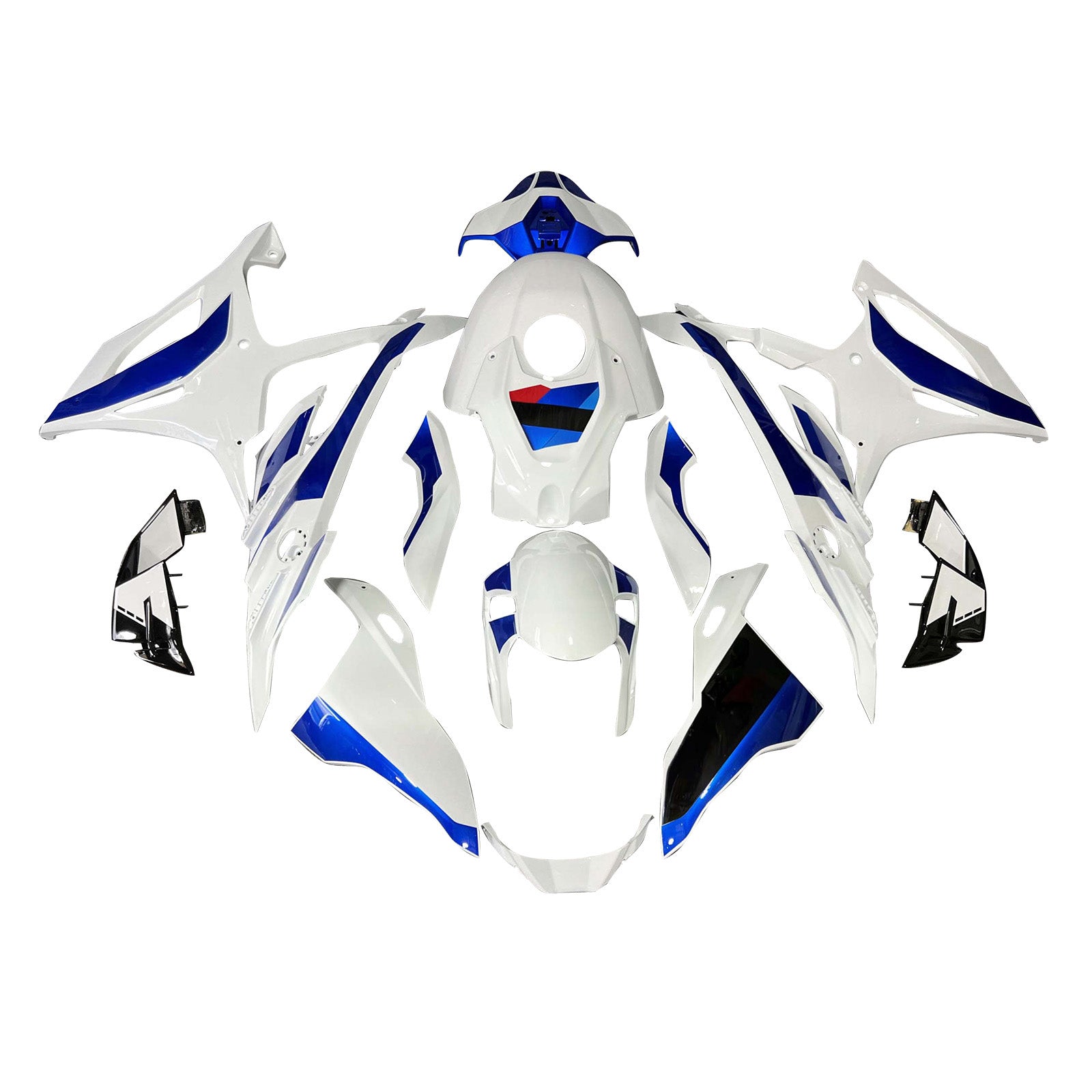 Amotopart 2023-2024 BMW S1000RR  White Blue Fairing Kit