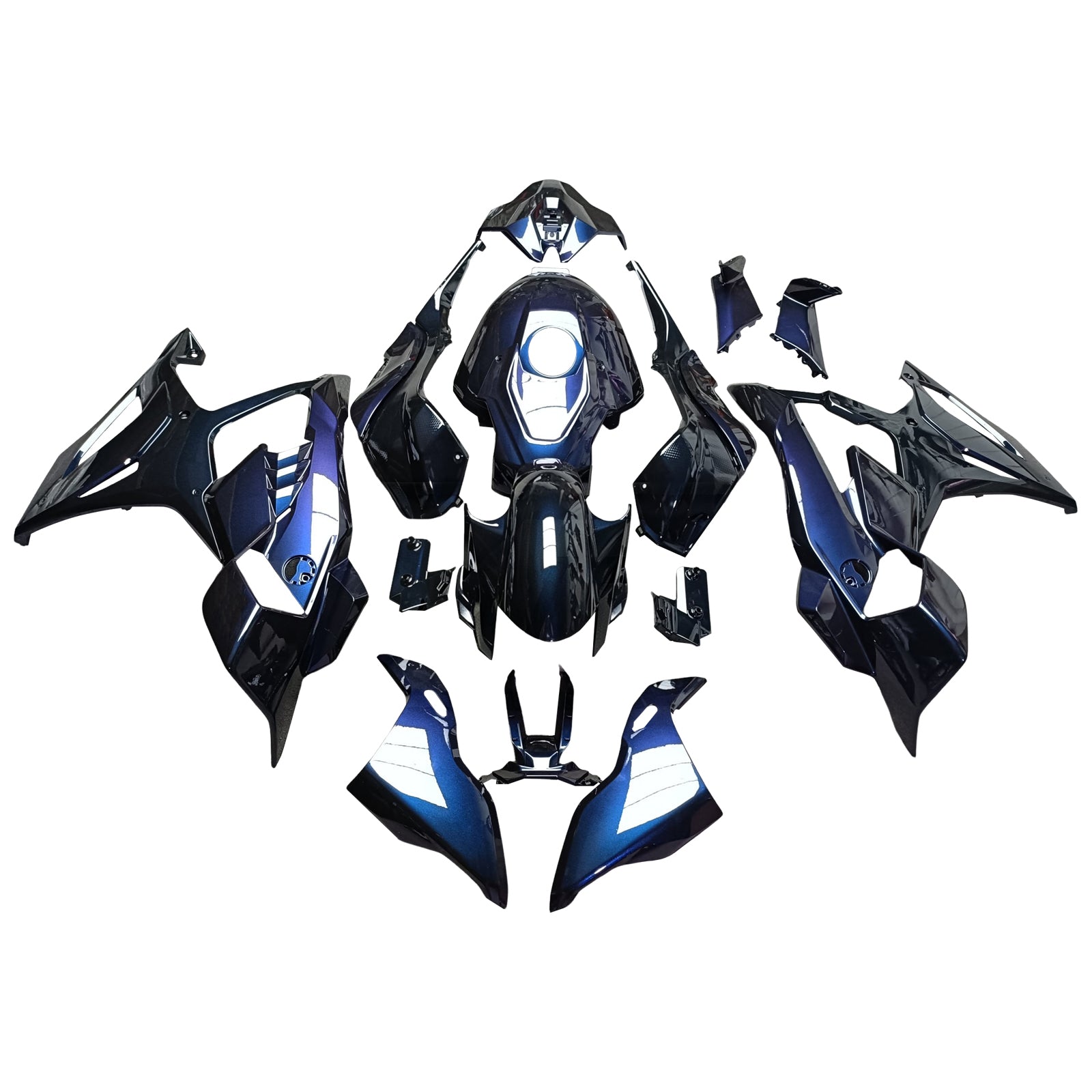 Amotopart 2025-2026 BMW S1000RR Blue Black Chameleon Fairing Kit