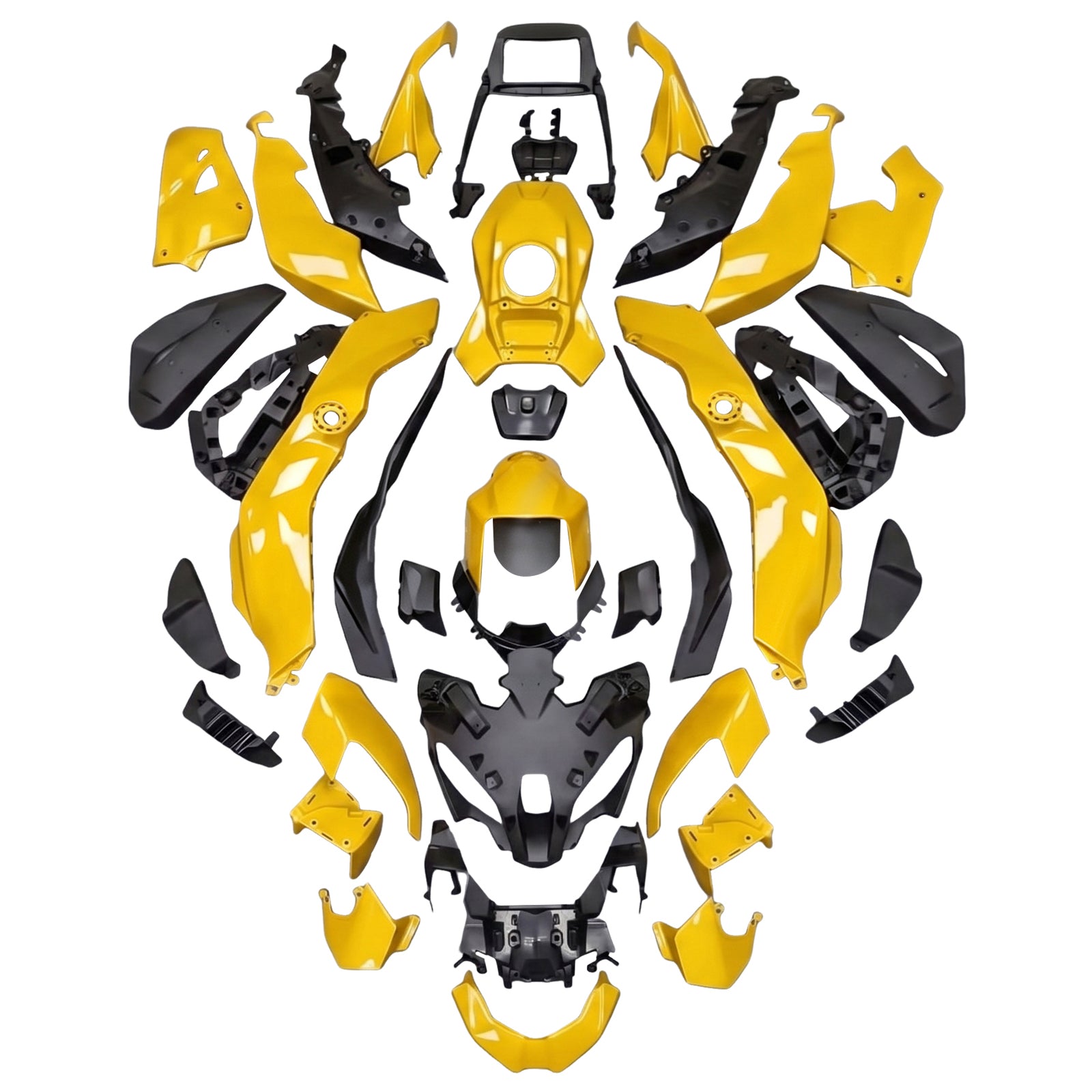 Amotopart 2024-2026 BMW M1000XR Yellow Black White Fairing Kit