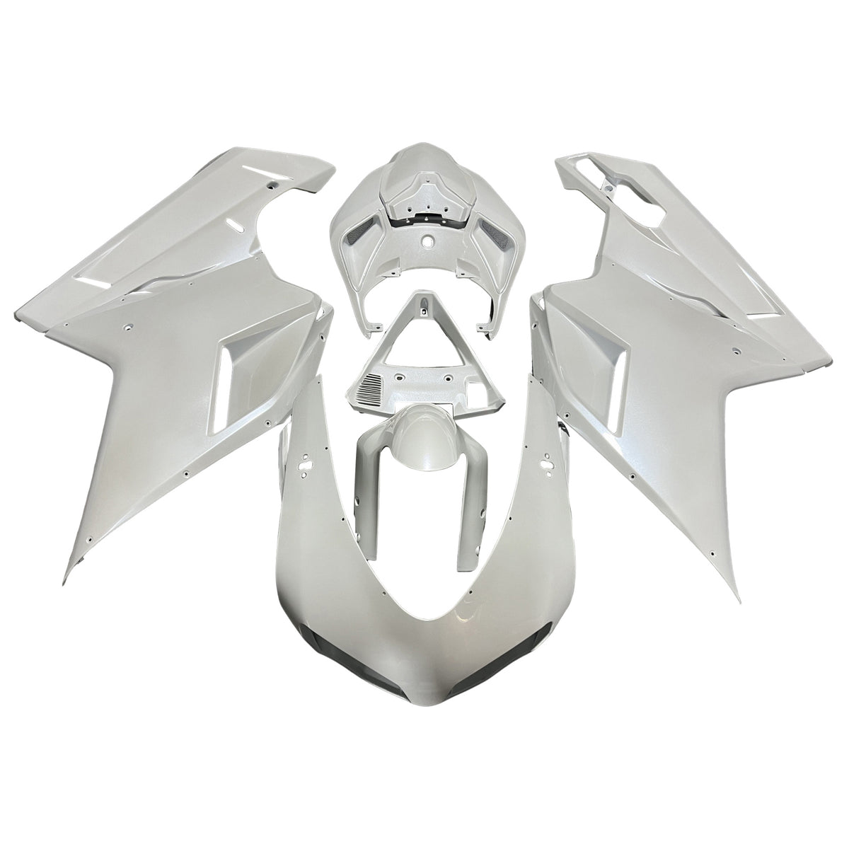 Amotopart 2007-2011 Ducati 1098 1198 848 White Fairing Kit