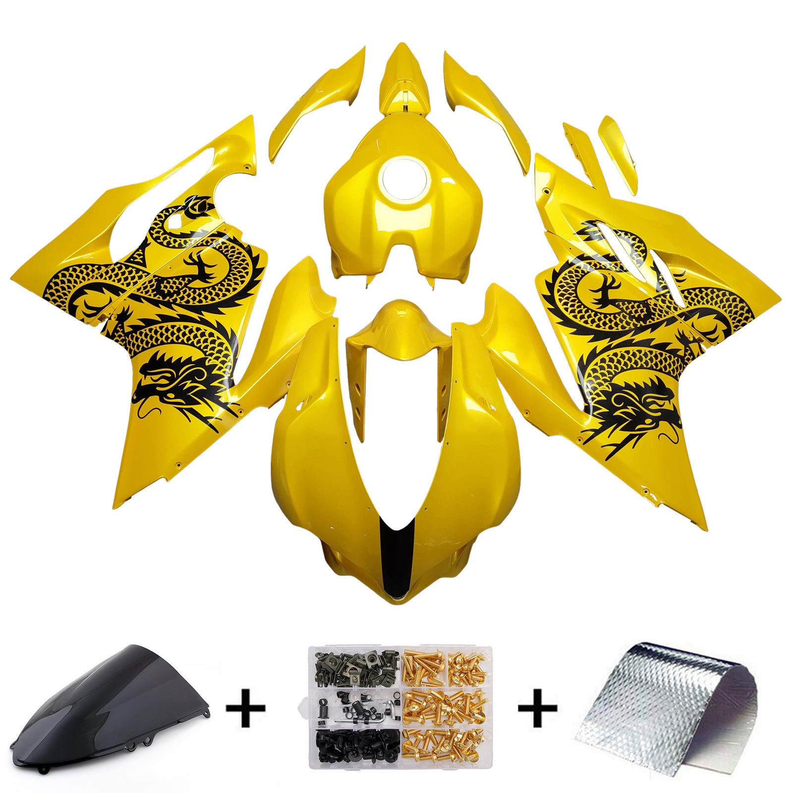 Kit carena Amotopart 2012-2015 Ducati 1199 giallo nero oro