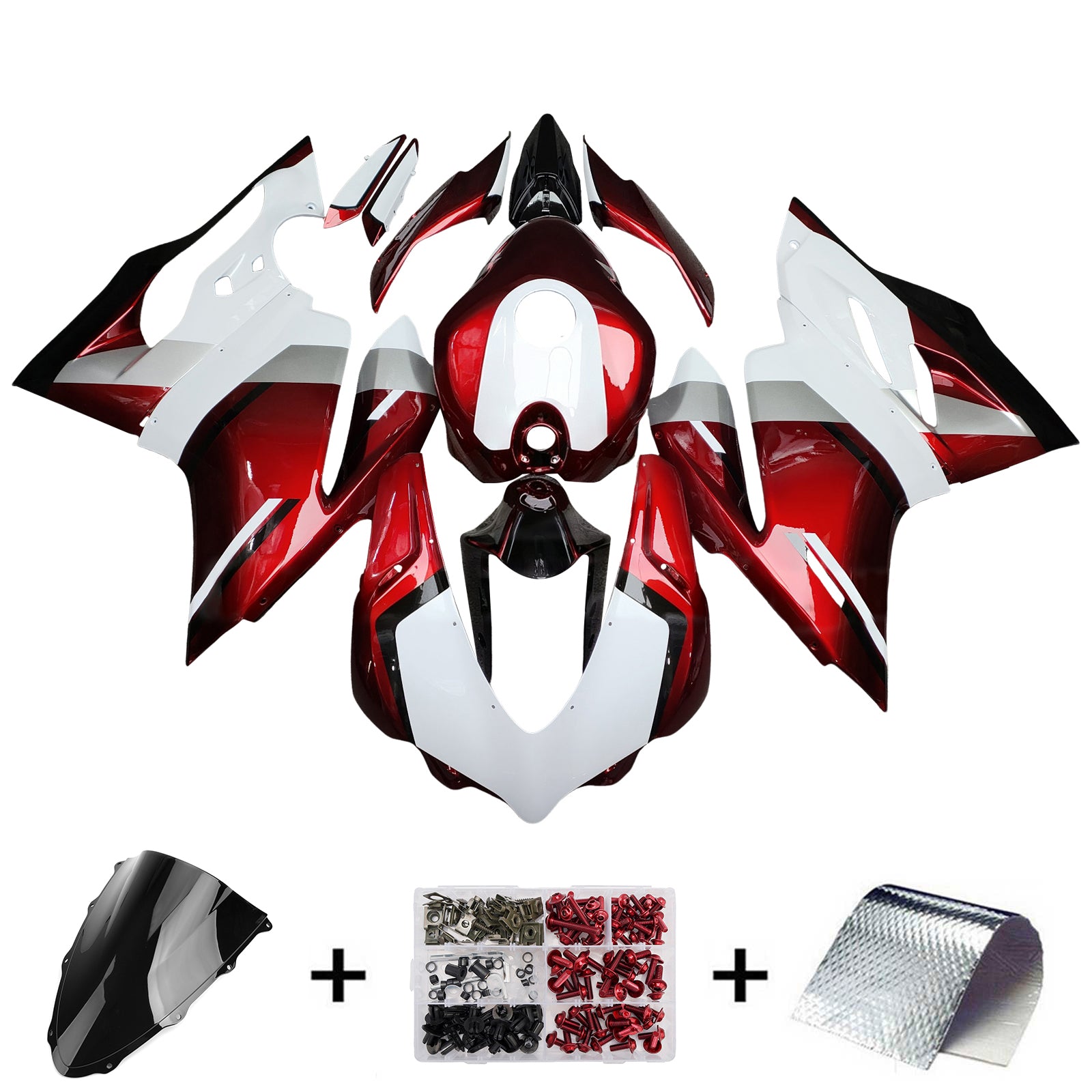 Amotopart 2015-2020 Ducati 1299 Sort Rød Hvid Fairing Kit