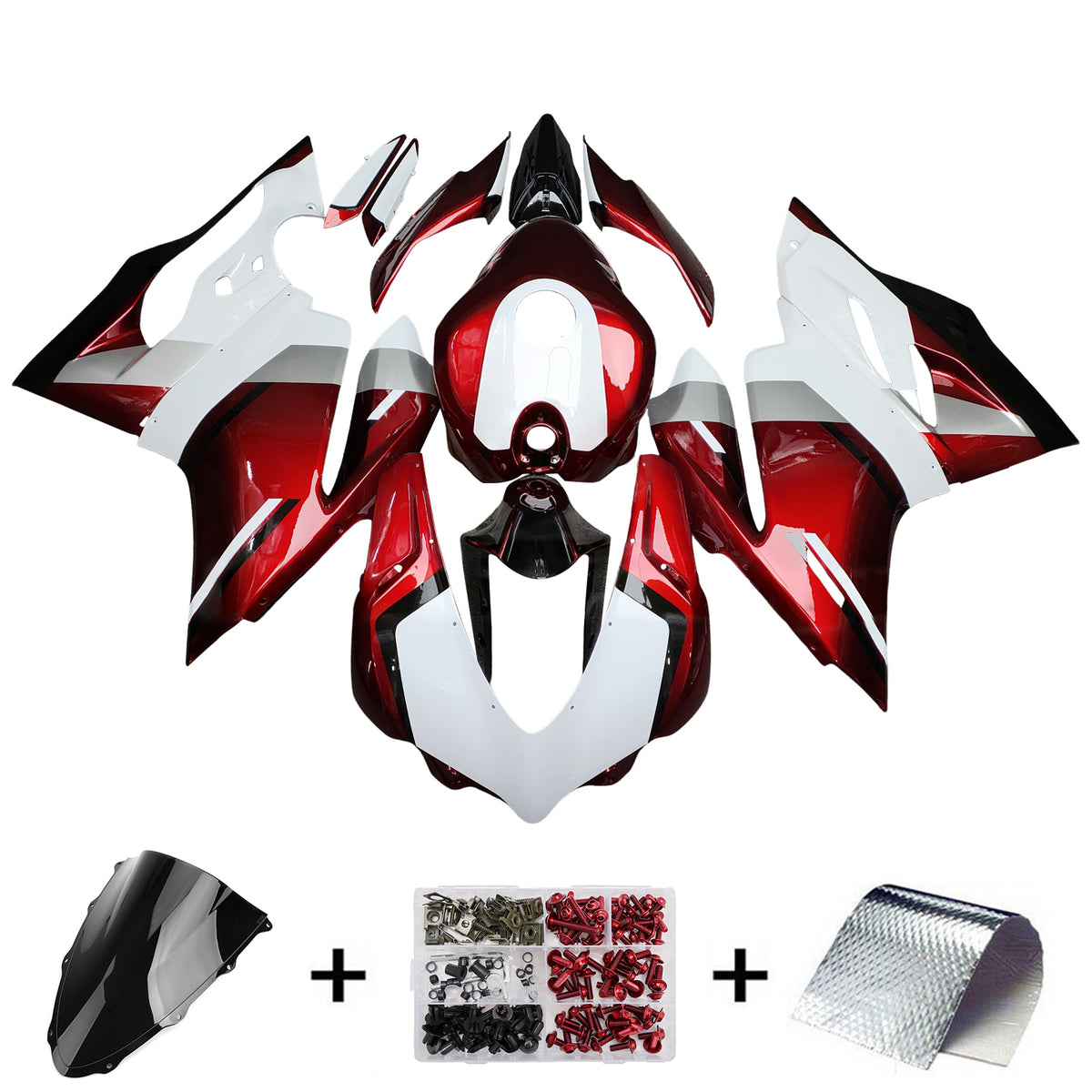 Amotopart 2015-2020 Ducati 959 White Black Red Fairing Kit