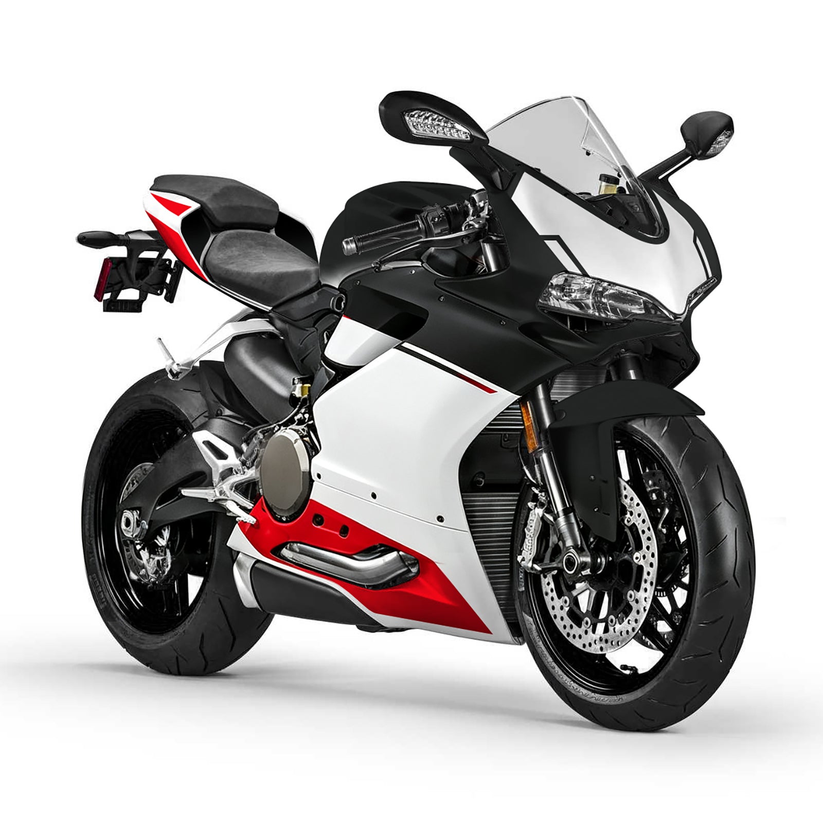 Amotopart 2015-2020 Ducati 1299 White Red Black Fairing Kit