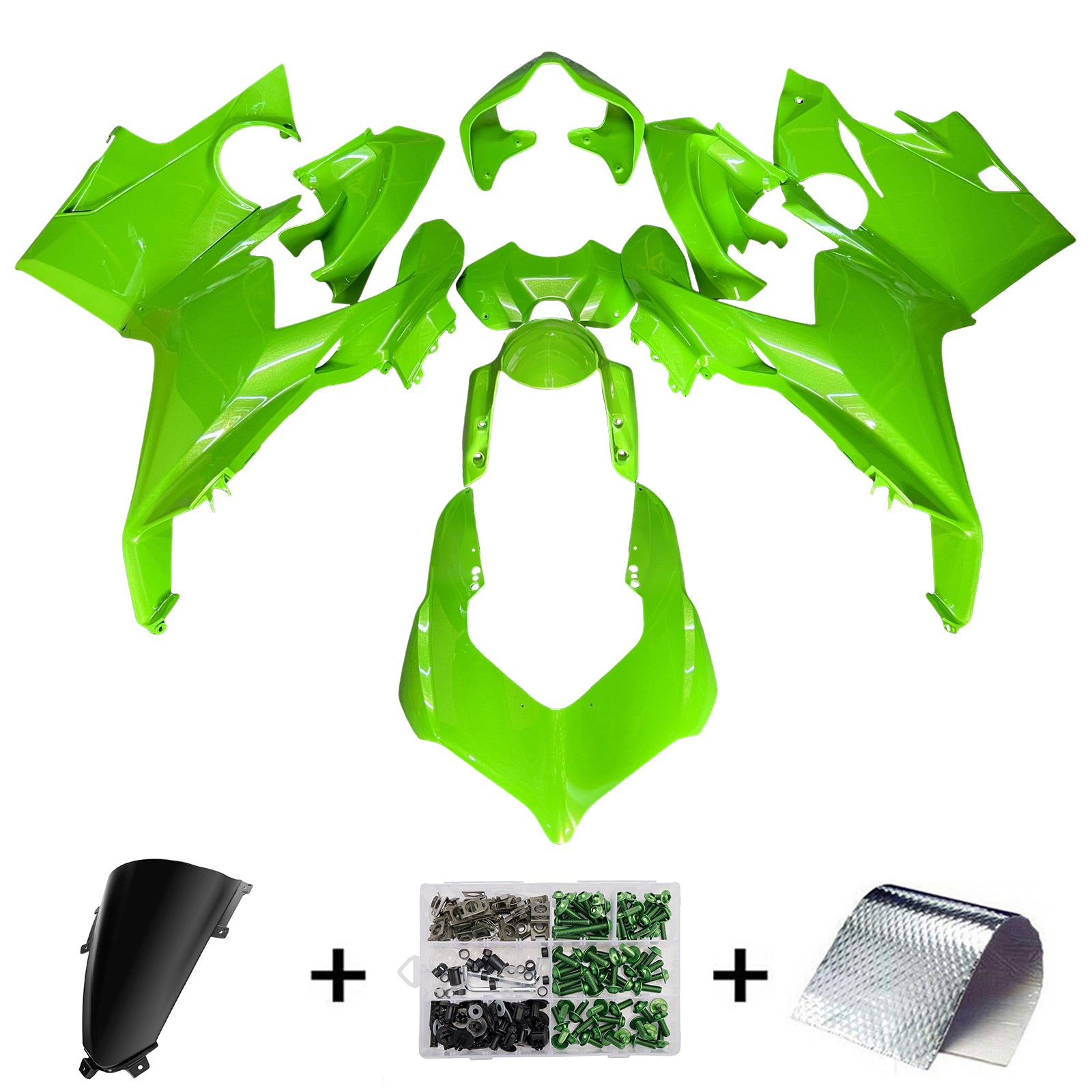 Amotopart 2018-2019 Ducati Panigale V4 V4S Kit de carénage vert fluo