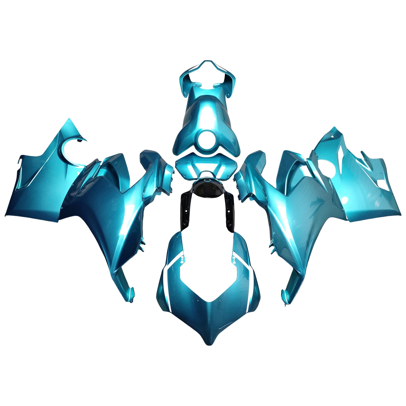 Amotopart 2018-2019 Ducati Panigale V4 V4S Blue Teal Fairing Kit