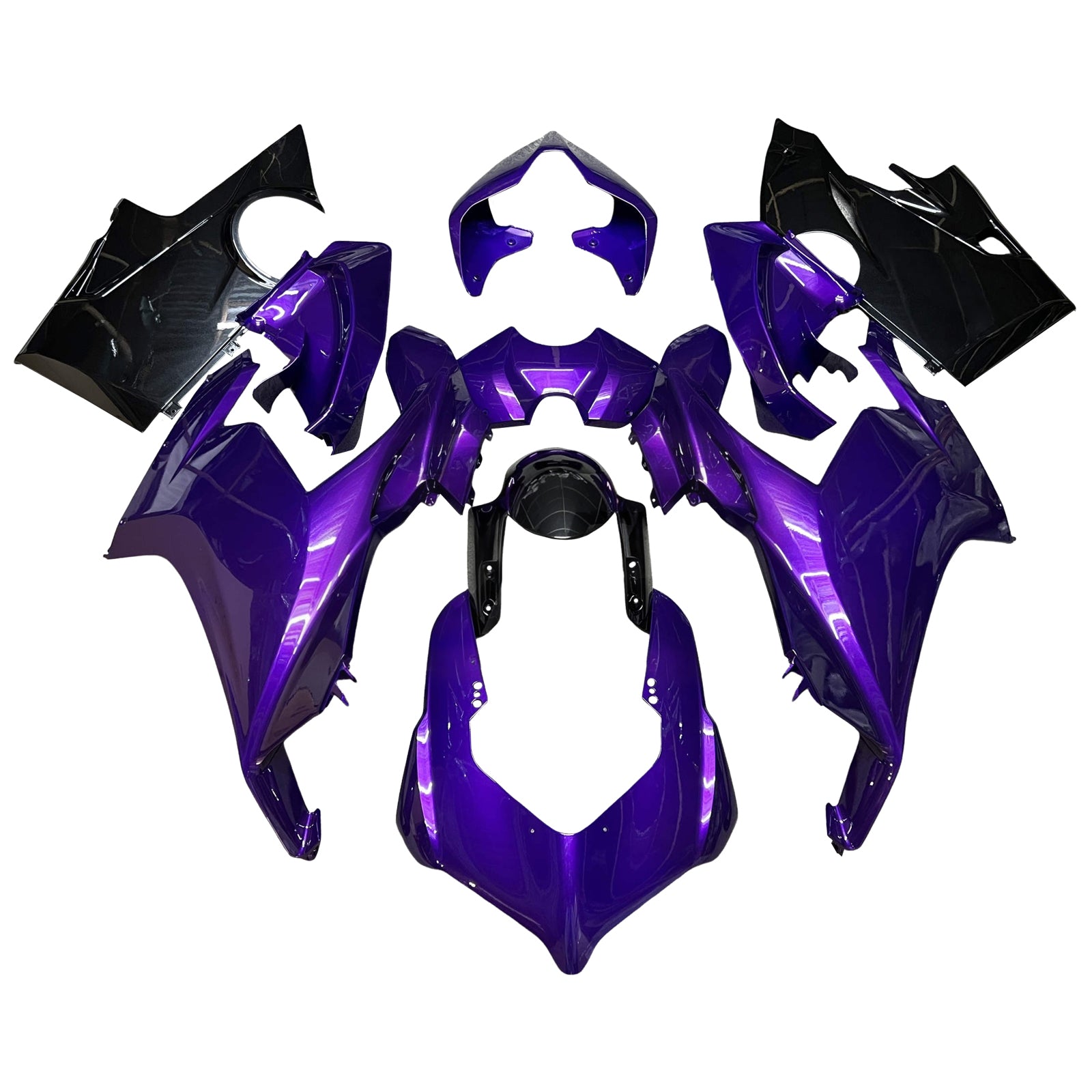 Amotopart 2018-2019 Ducati Panigale V4 V4S Black Purple Chameleon Fairing Kit