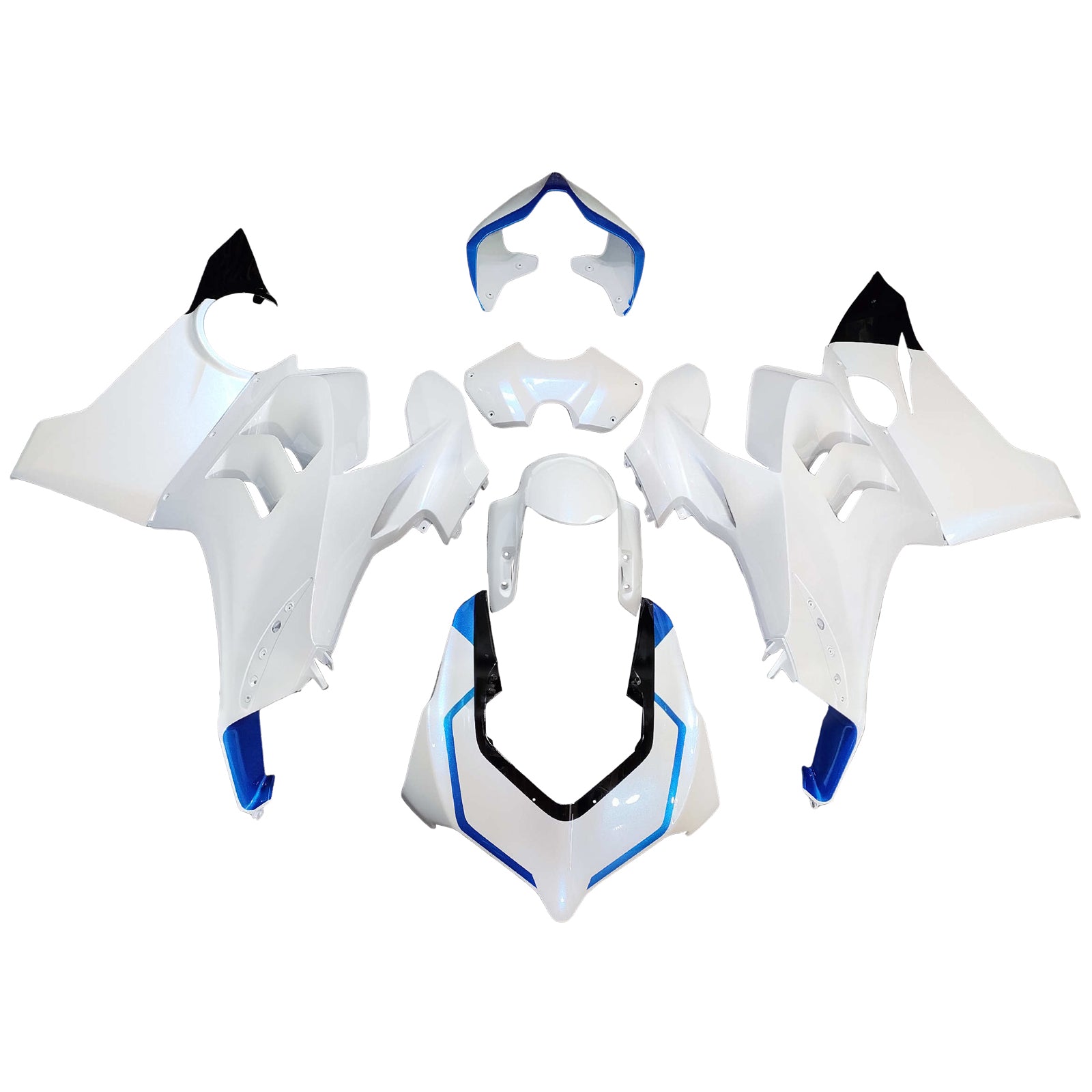 Amotopart 2020-2021 Ducati Panigale V4 V4S White Blue Fairing Kit