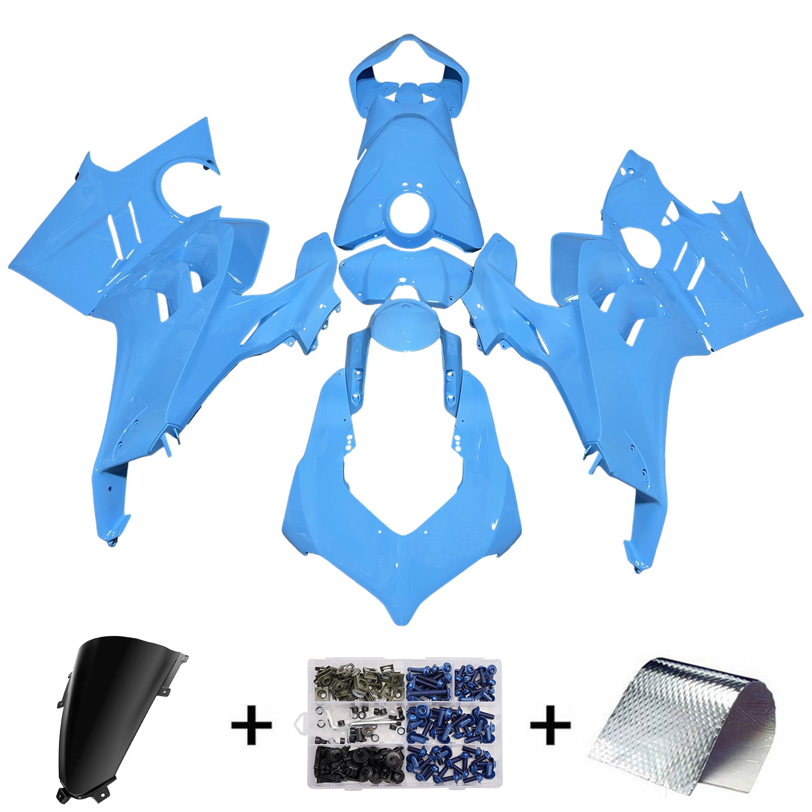 Amotopart 2022-2024 Ducati Panigale V4 V4S Blue Fairing Kit