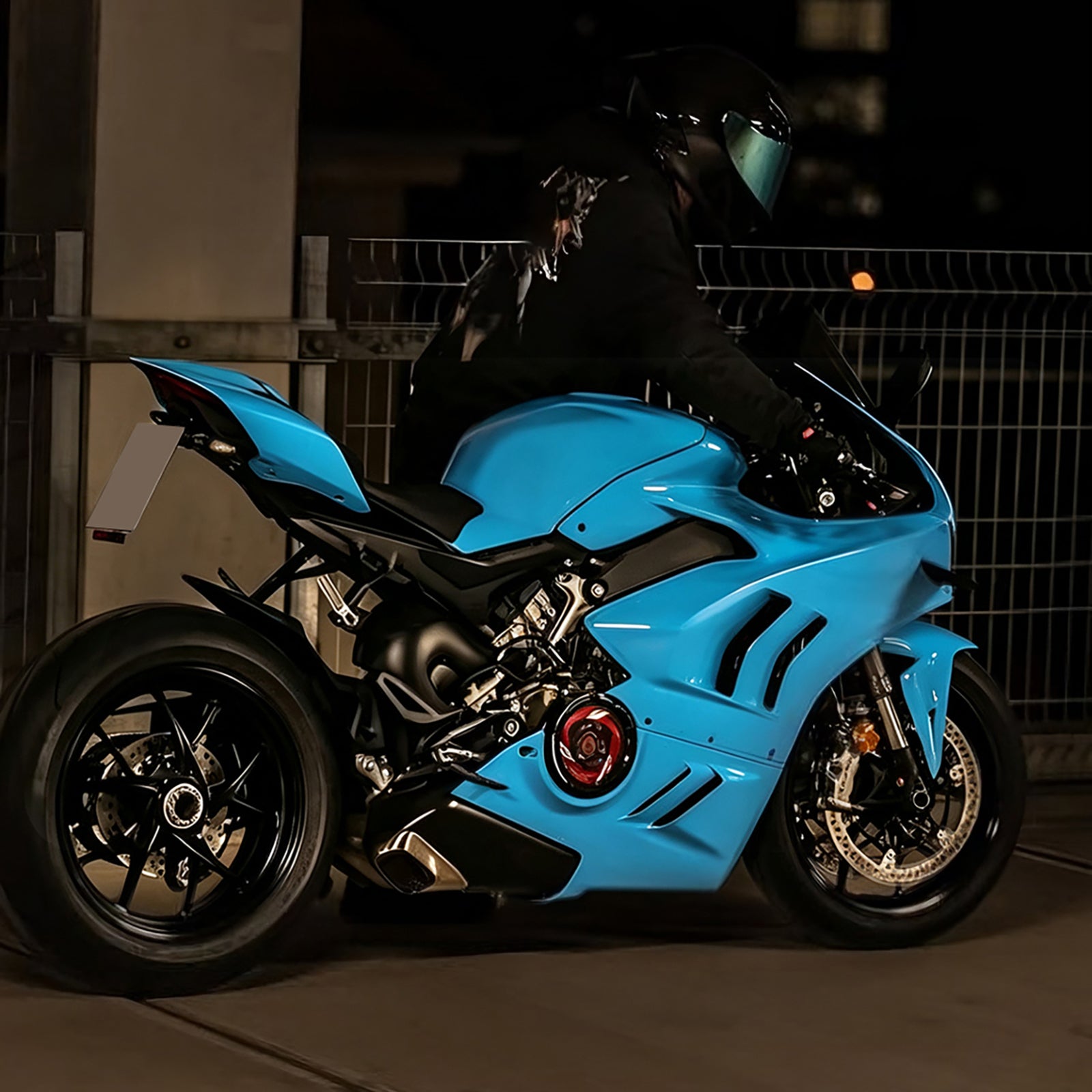 Amotopart 2022-2024 Ducati Panigale V4 V4S Blue Fairing Kit