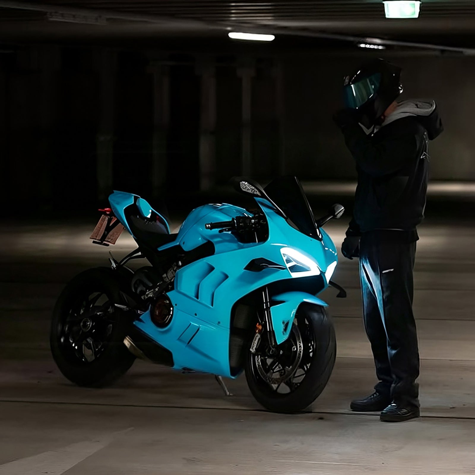 Amotopart 2022-2024 Ducati Panigale V4 V4S Blue Fairing Kit