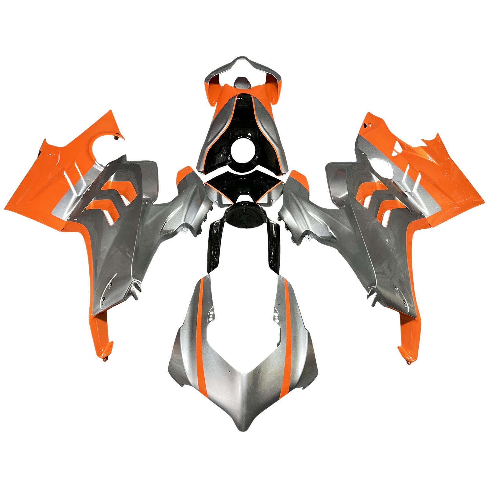Amotopart 2022-2024 Ducati Panigale V4 V4S Black Orange Gray White Fairing Kit